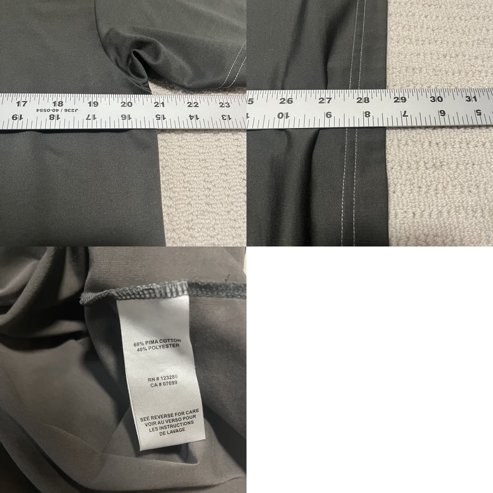 TravisMathew Travis Mathew Golf Shirt Polo Men's Large Gray Stripe Pocket Stretch Performance Size US L / EU 52-54 / 3 - 8 Thumbnail