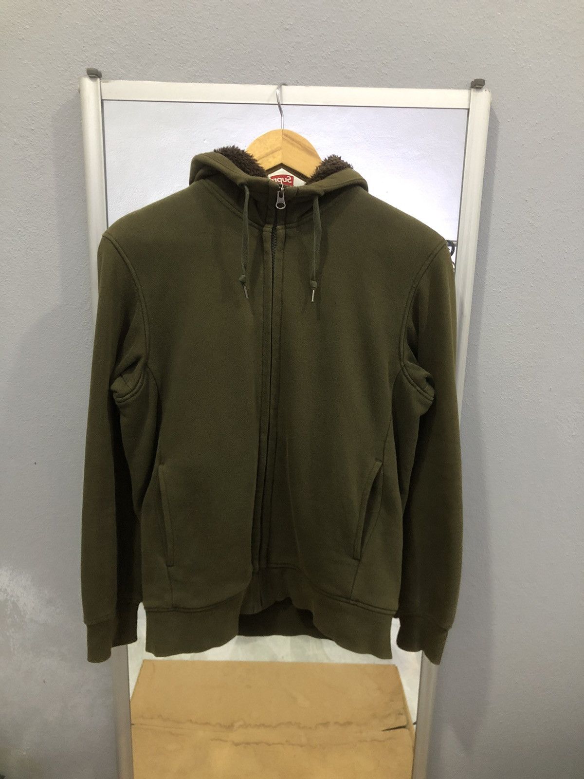 Japanese Brand × Uniqlo Uniqlo olive hoodie with sherpa lining Size US S / EU 44-46 / 1 - 3 Thumbnail