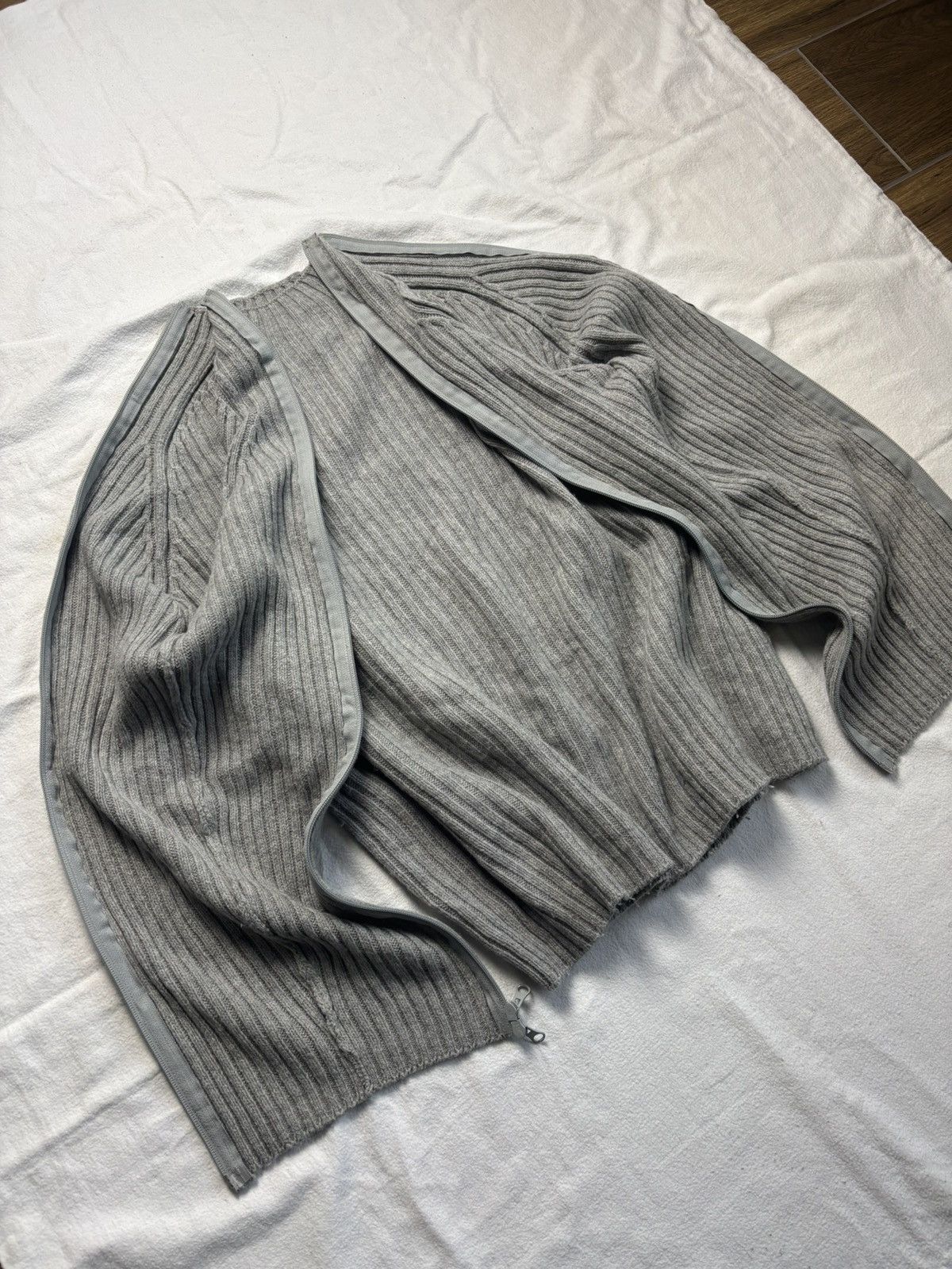 Japanese Brand × Vintage Avant garde full zip knitted sweater diesel lgb style Size US XL / EU 56 / 4 - 12 Thumbnail
