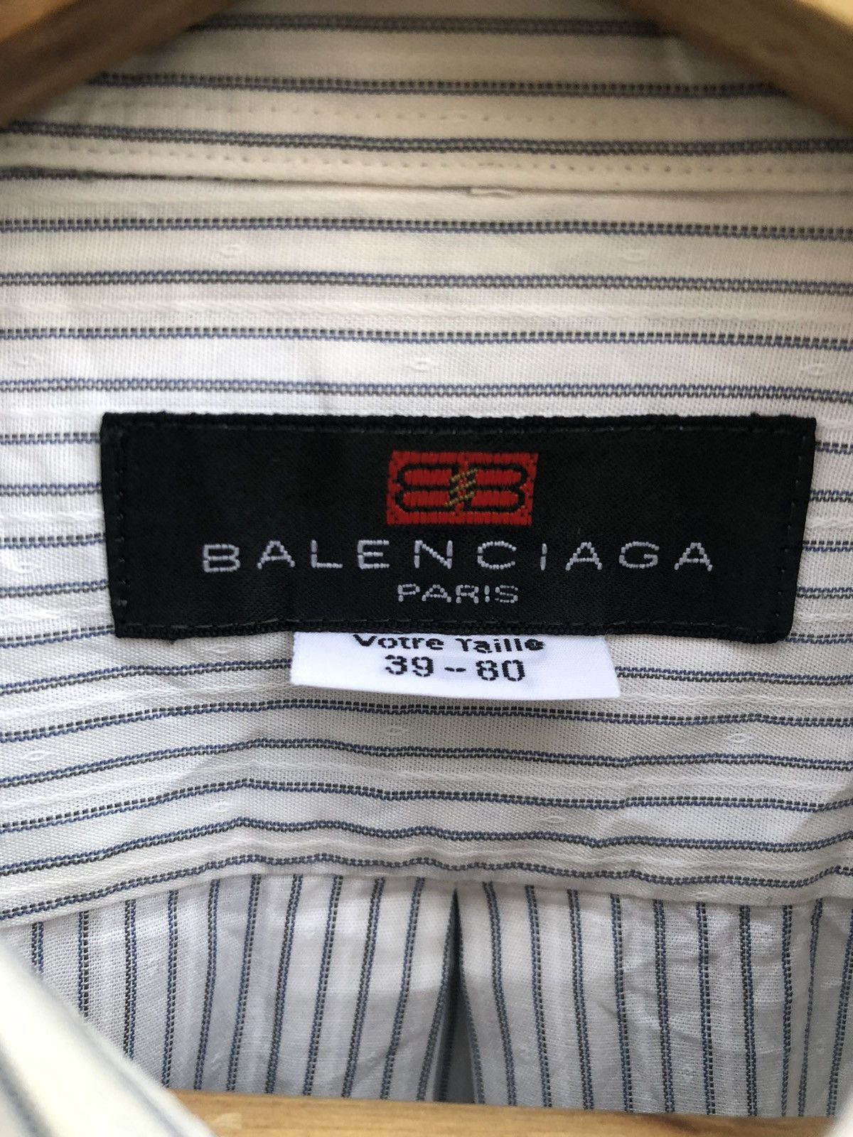 Balenciaga Vintage Balenciaga Stripe Button Shirts Size US M / EU 48-50 / 2 - 3 Thumbnail