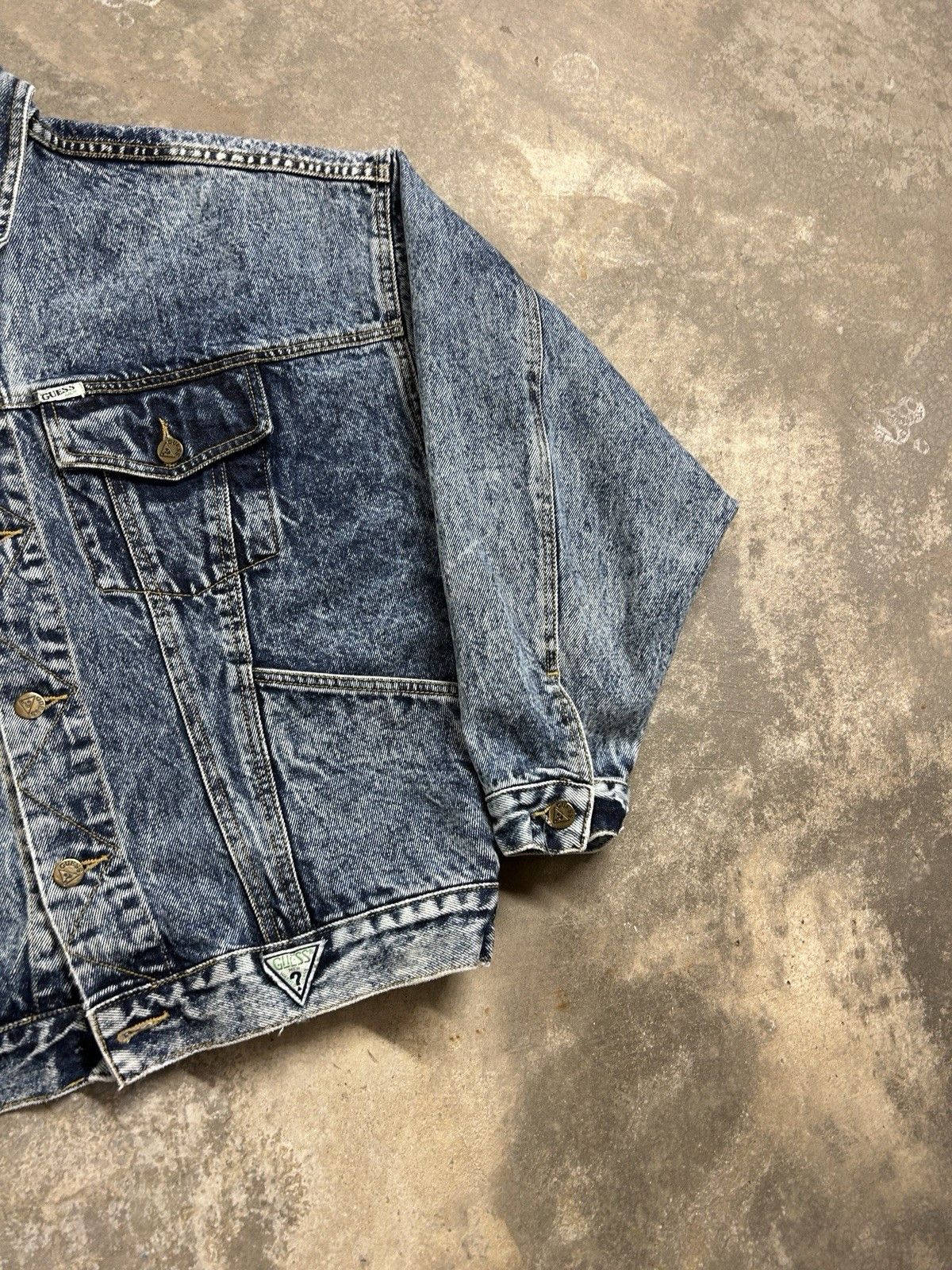 Guess Vintage GUESS Georges Marciano Denim Jacket Acid Wash Size S / US 4 / IT 40 - 4 Thumbnail