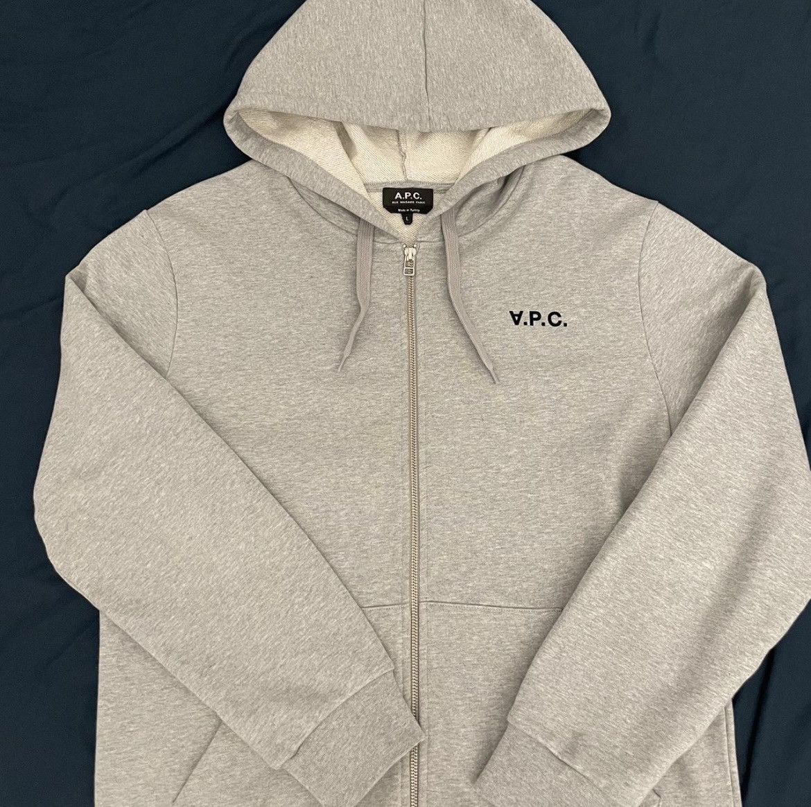 A.P.C. A.P.C Gray Quentin Hoodie Size US L / EU 52-54 / 3 - 1 Thumbnail