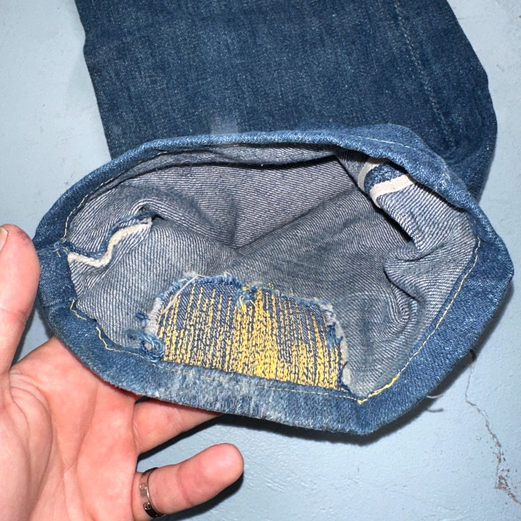 Levi's Vintage Levis Jeans 701 Big E 50s 1950s Redline Hidden Rivets USA 501 Act 26x29 Size US 26 / EU 42 - 6 Thumbnail