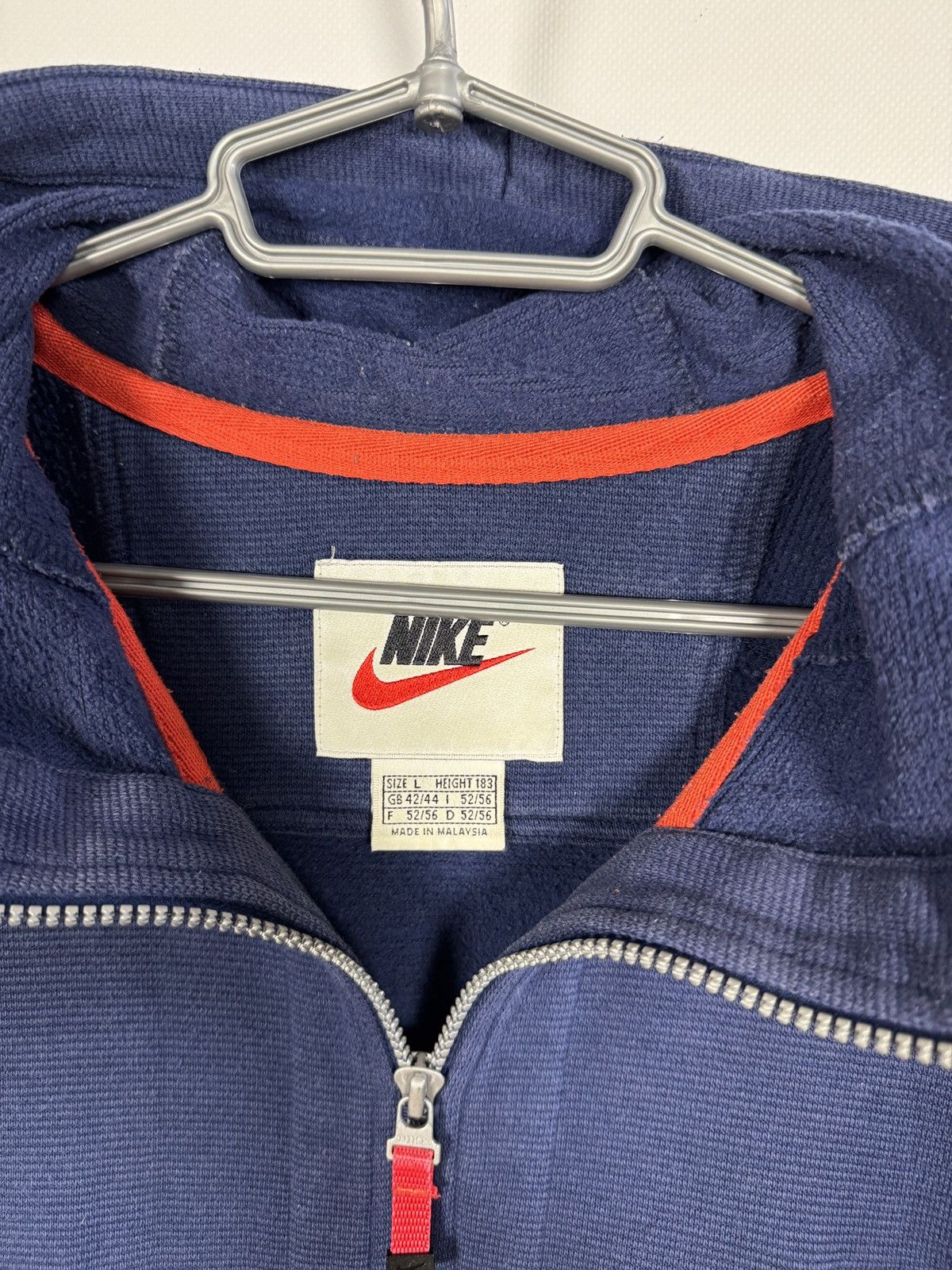 Nike Men’s Nike Full Zip Hoodie Vintage 90s Retro Big Logo Size L Size US L / EU 52-54 / 3 - 8 Thumbnail