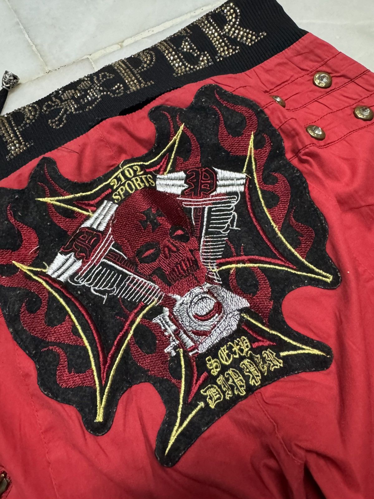 Seditionaries TATTOO SKULL POEM GORTHIC CHOPPER PUNK CARGO STYLE Size US 29 - 21 Thumbnail