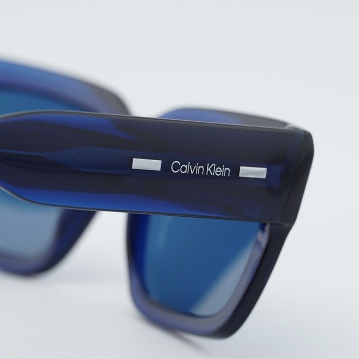 Calvin Klein Calvin Klein CK23538S 400 Sunglasses Blue Square Frame Size ONE SIZE - 8 Thumbnail