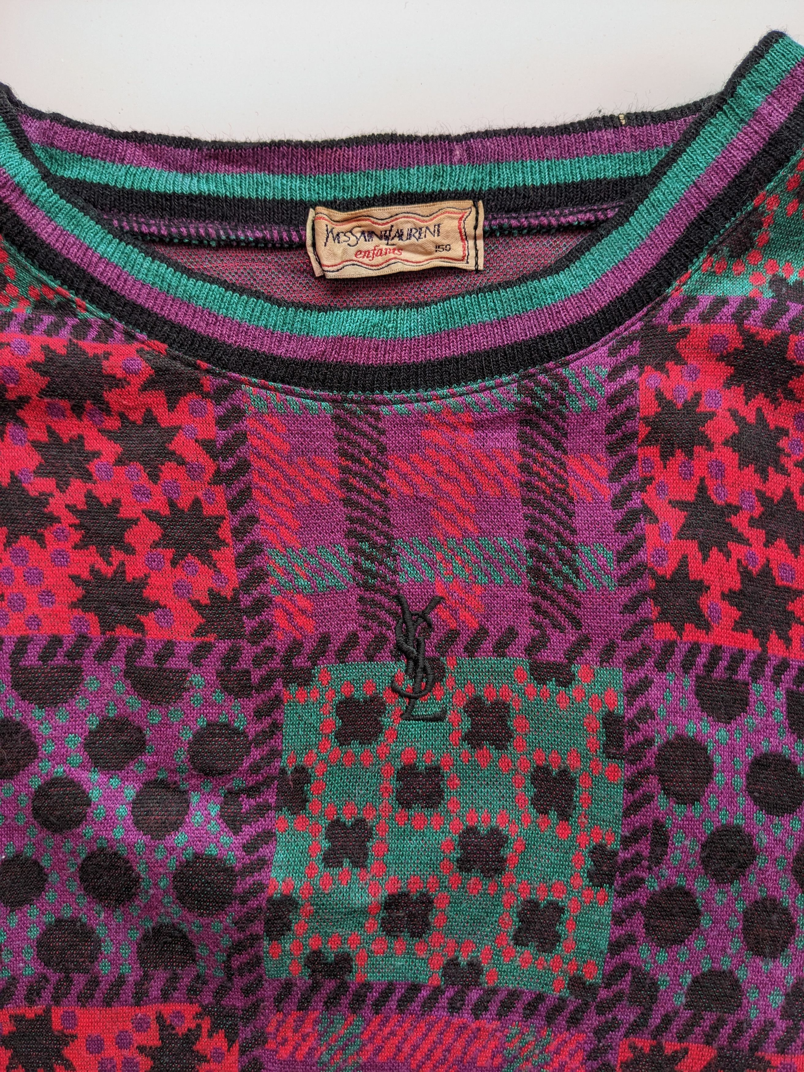 Yves Saint Laurent Vintage 80s Yves Saint Laurent center logo jumper Size S / US 4 / IT 40 - 2 Thumbnail