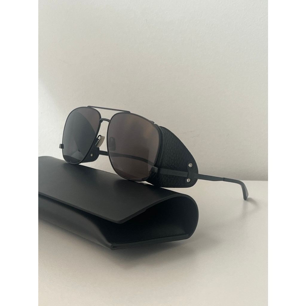 Saint Laurent Paris NEW Saint Laurent SL653 Leon Shield Aviator Sunglasses Black Size ONE SIZE - 4 Thumbnail