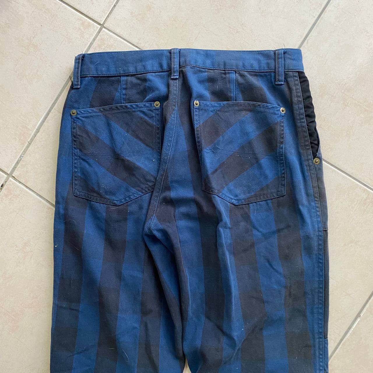 Japanese Brand Batsu Plaid Blue Rare Detachable Knee Rider Style Pant Size US 28 / EU 44 - 4 Thumbnail