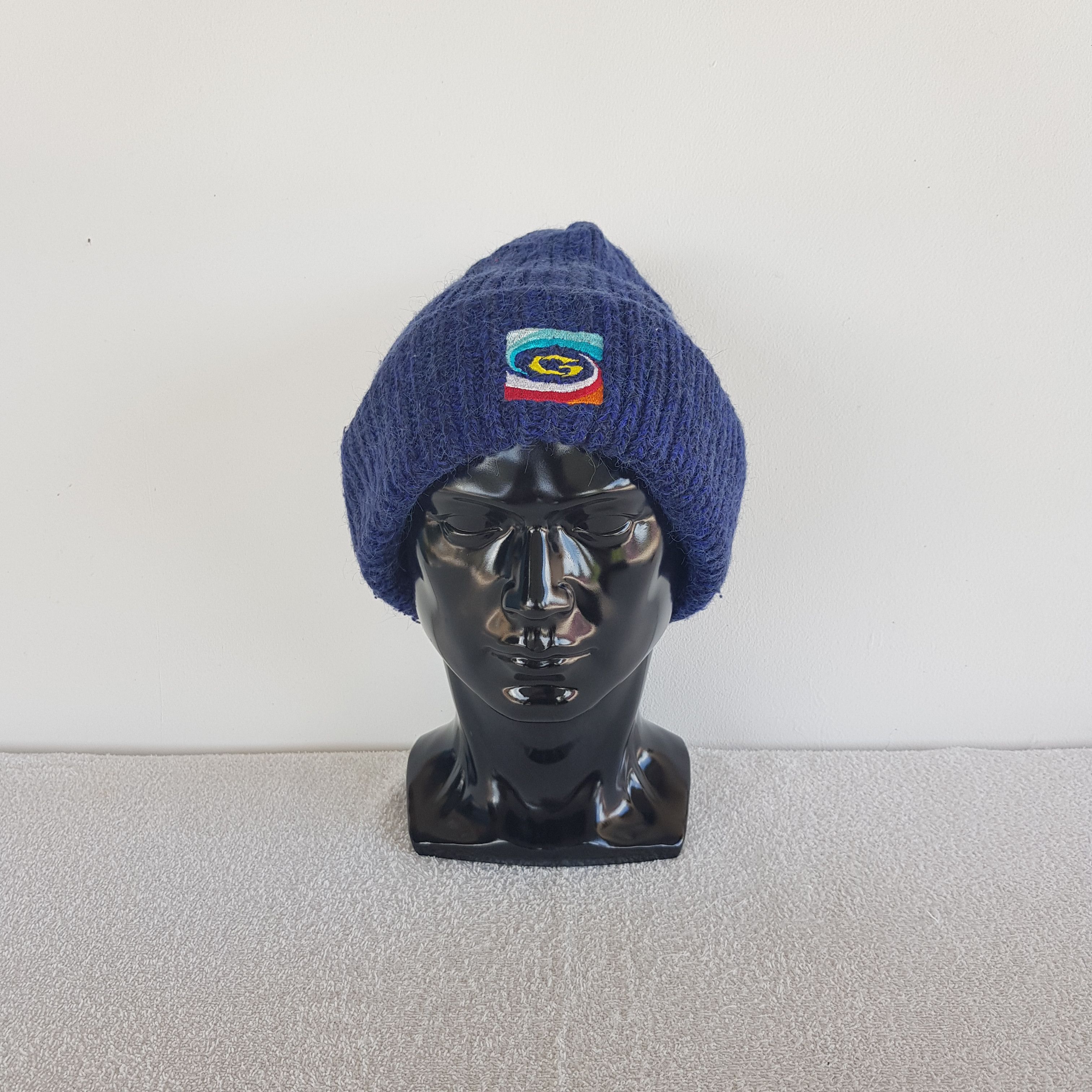 Homespun Knitwear Vintage Yamatoyo Beanie Ribbed Knit Snow Caps Hats. Size ONE SIZE - 2 Thumbnail