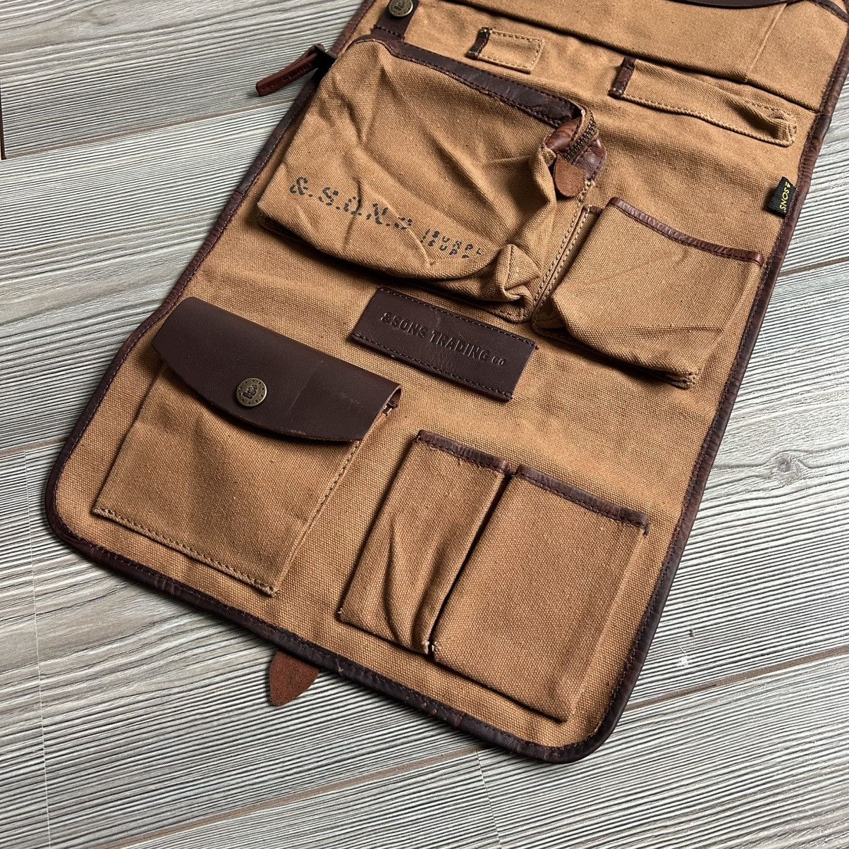 &SONS &Sons Waxed Canvas Toilet Bag Size ONE SIZE - 11 Thumbnail