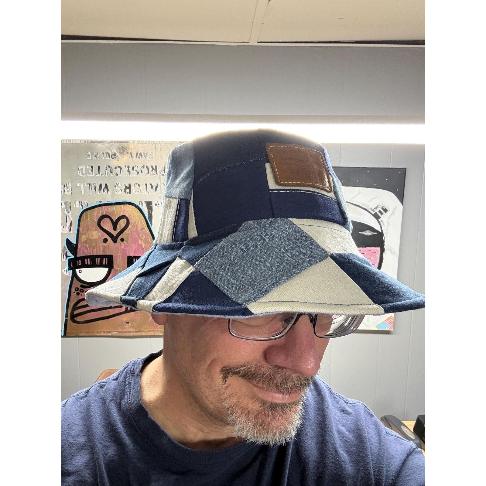 Other Upcycled Denim Patchwork Bucket Hat | Can't Top That Hat Co. Size ONE SIZE - 13 Thumbnail