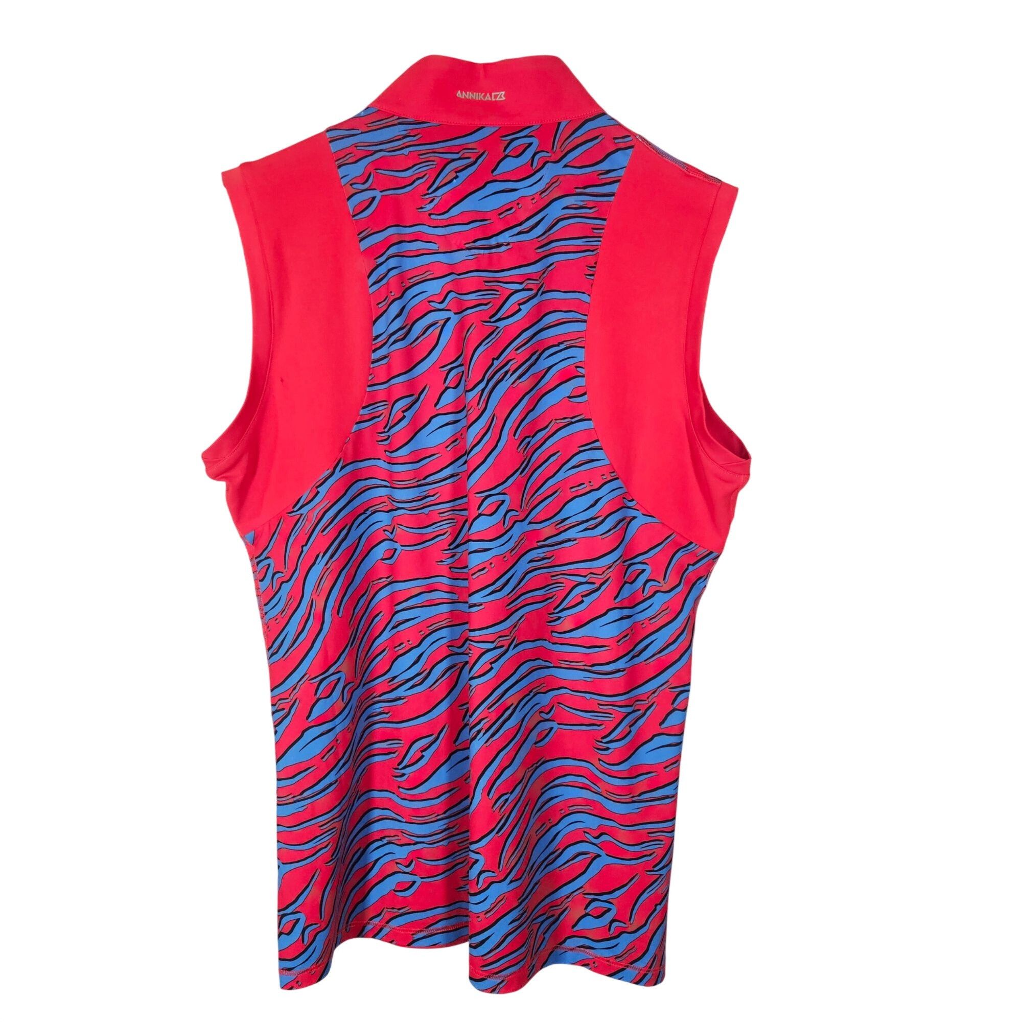 Other Annika Women’s Polo Shirt Red/Blue Zebra S UPF 50+ Golf Gorp Size S / US 4 / IT 40 - 4 Thumbnail