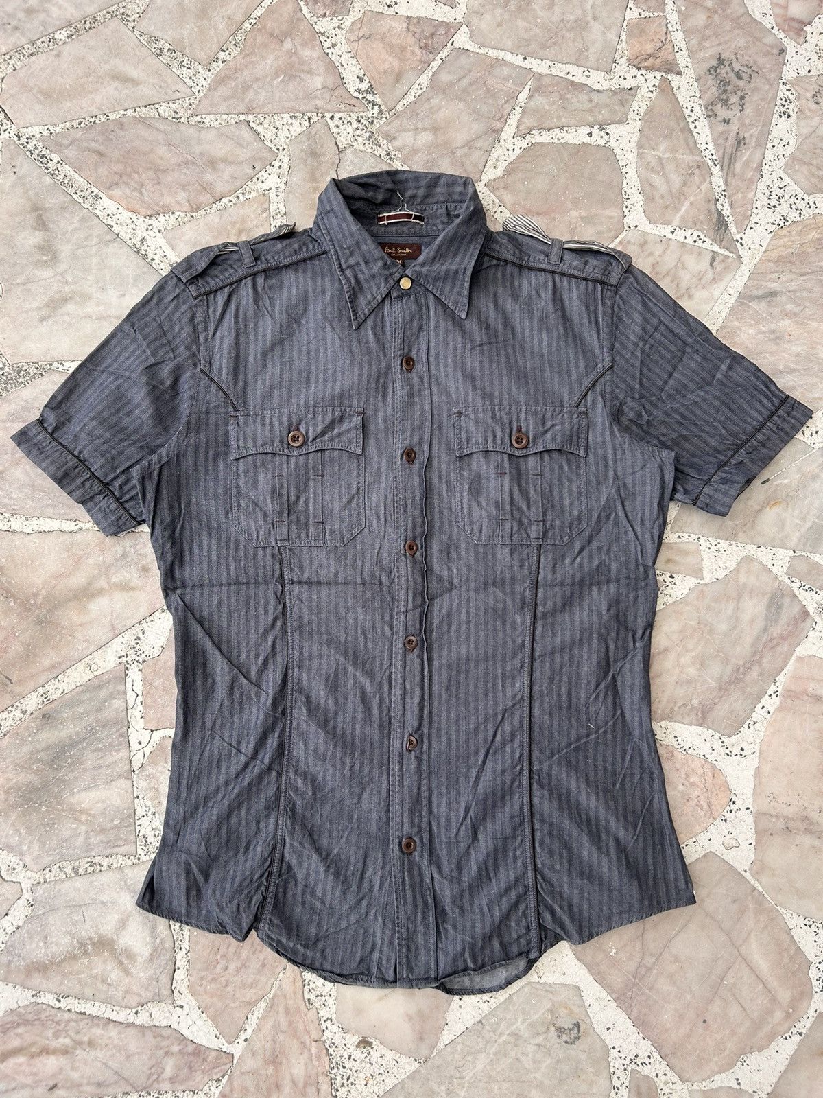 Paul Smith Button up collar shirt double pocket blue Size S / US 4 / IT 40 - 1 Thumbnail