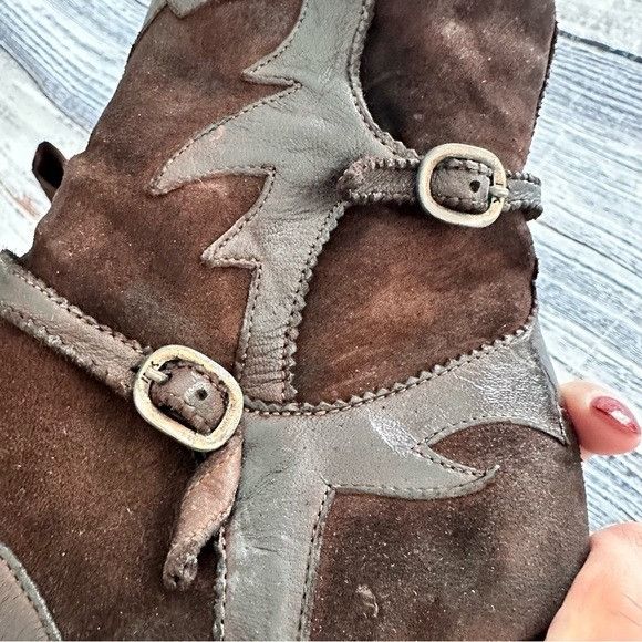 Vintage I.N.K. Shoes Vintage Brown Leather and Suede Western Style B Size US 7.5 / IT 37.5 - 7 Thumbnail