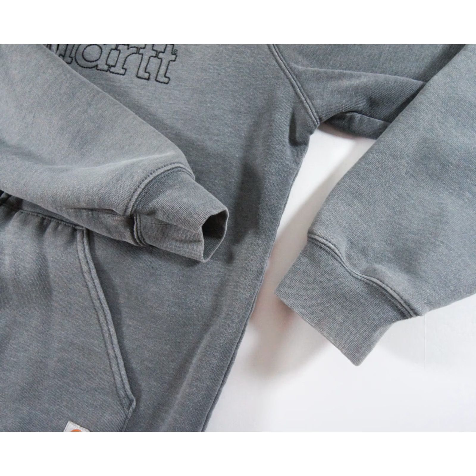Carhartt Carhartt Sweatshirt Womens Large Gray Hoodie Full Zip Sweater Ladies Faded Flaws Size L / US 10 / IT 46 - 6 Thumbnail