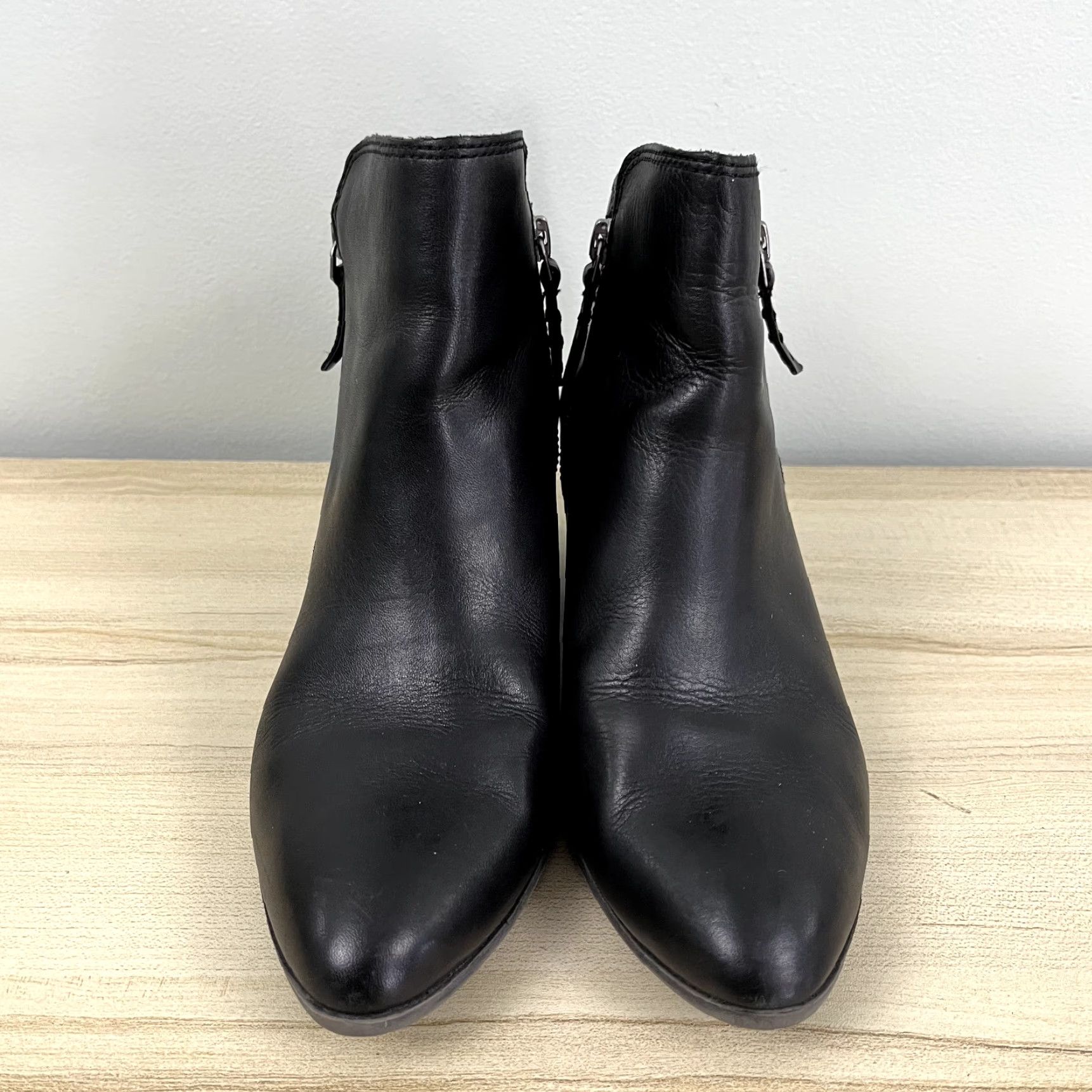 Frye FRYE Boots Womens Size 7.5 M Sacha Rustic Booties Black Leather Ankle Dual Zip Boots Western Women Size US 8 / IT 38 - 6 Thumbnail