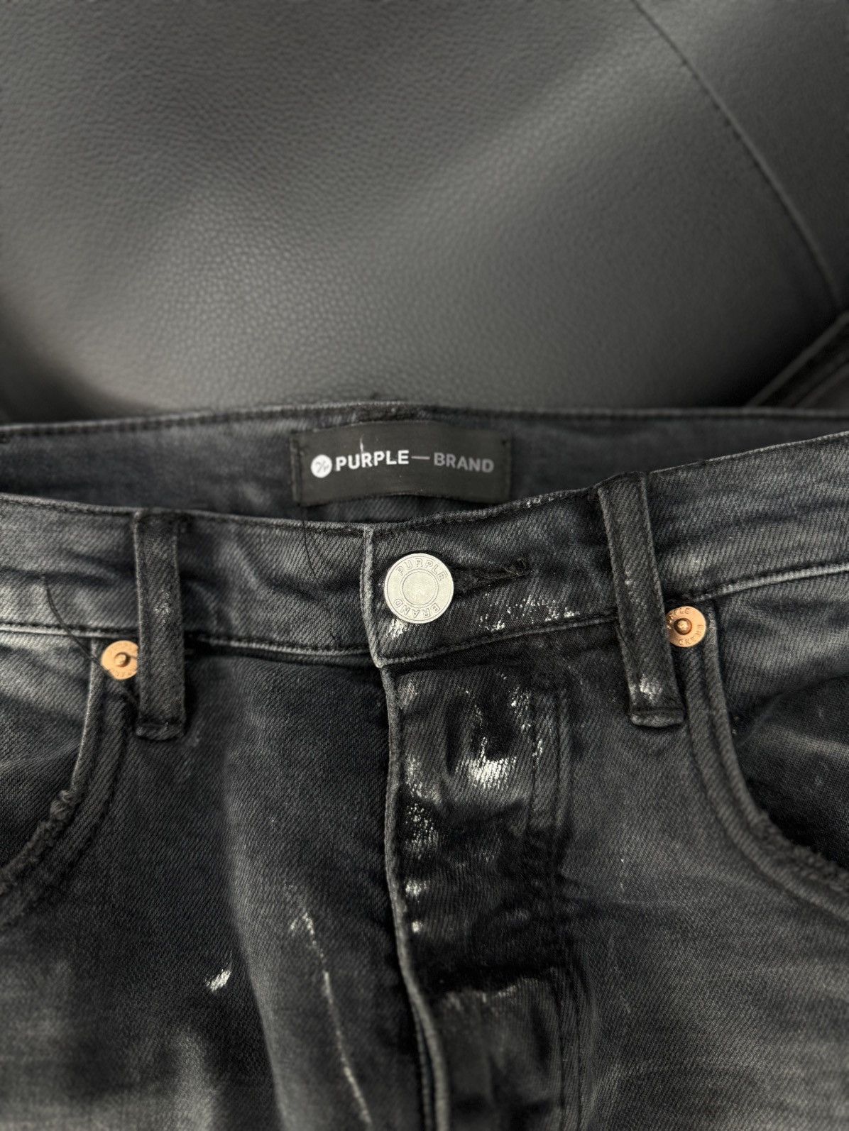 Purple Brand Purple Brand Black Skinny Jeans Ripped Style Size 31 Size US 31 - 16 Thumbnail