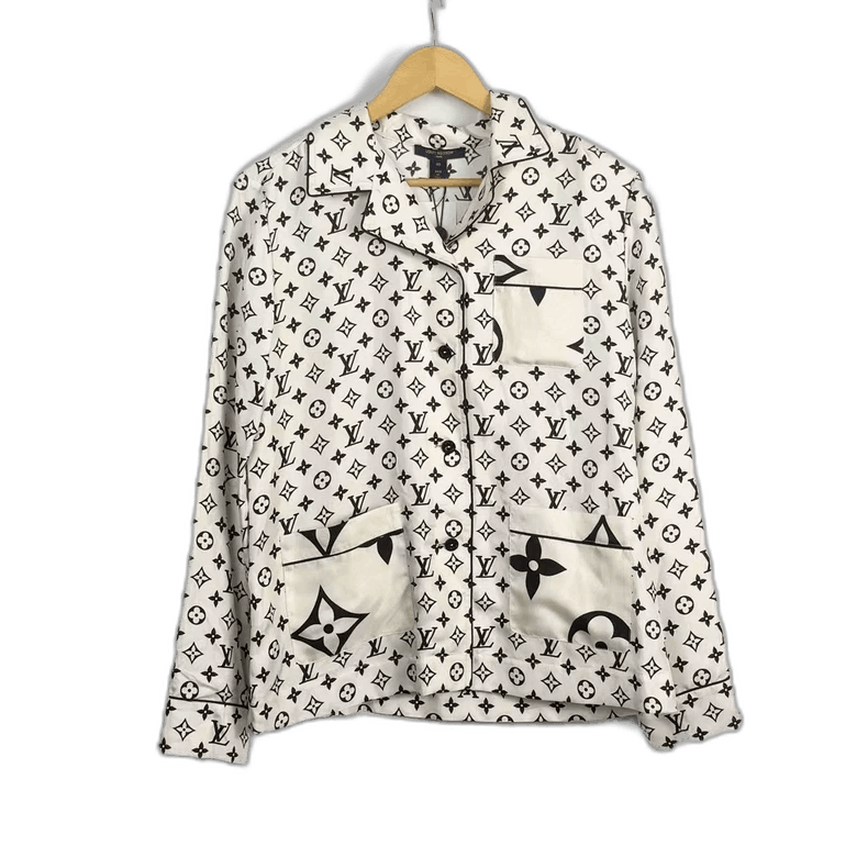 Louis Vuitton White Logo Silk Shirt by Louis Vuitton-yf Size US M / EU 48-50 / 2 - 1 Thumbnail