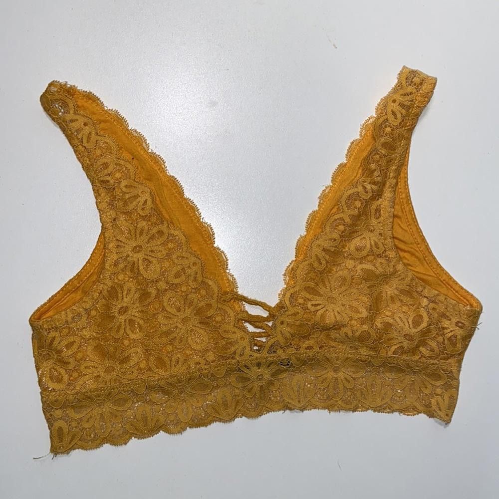 Designer Lace & Sheer Bralette Size Medium Size ONE SIZE - 4 Thumbnail