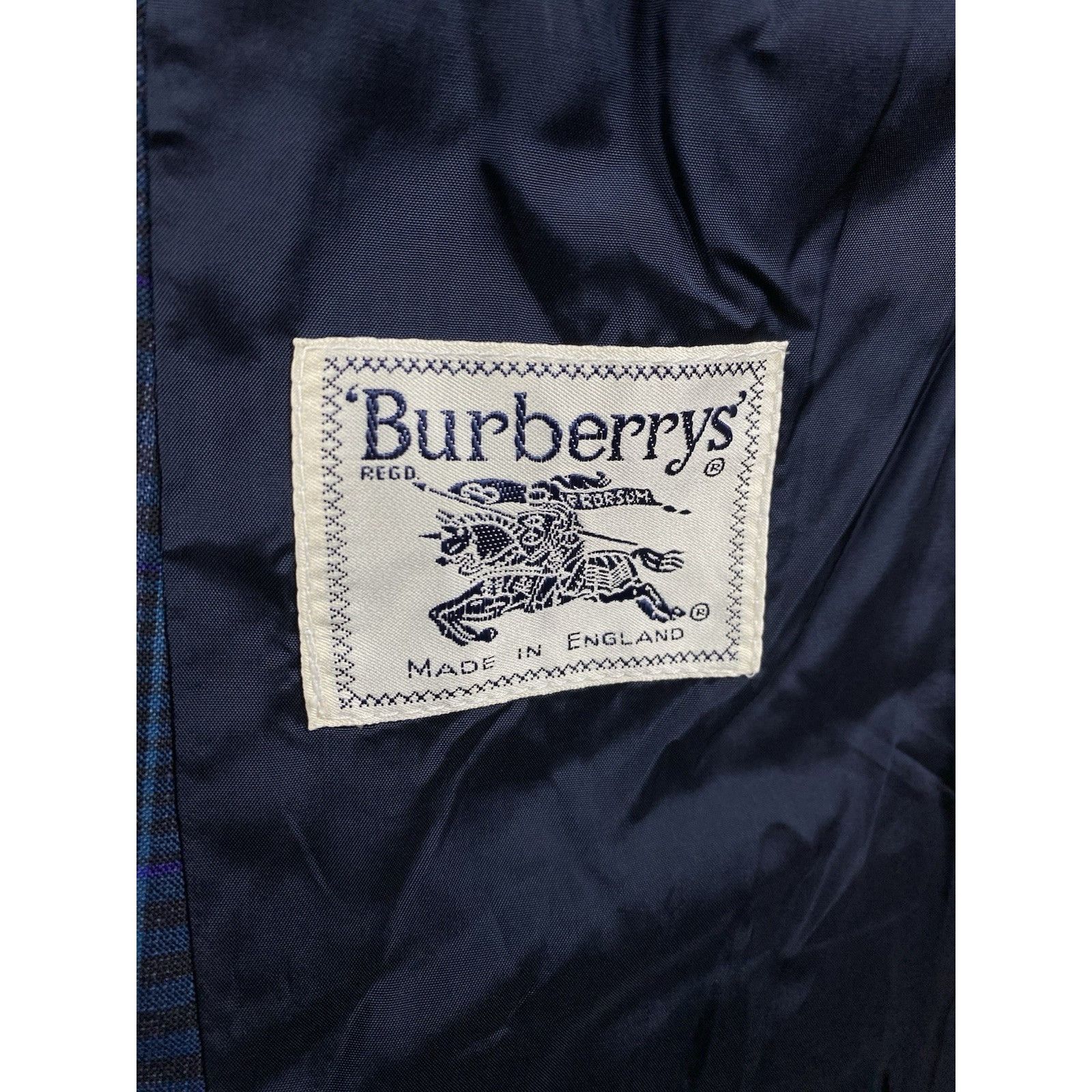 Burberry Burberry Vintage Blue Wool Checked Double Breasted Blazer Ja Size XL / US 12-14 / IT 48-50 - 8 Thumbnail