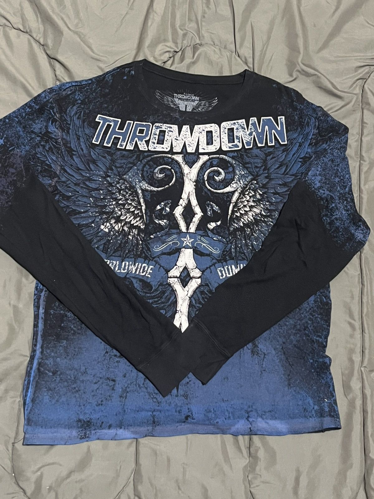 Other Black / Blue Throwdown Thermal Longsleeve Size US XL / EU 56 / 4 - 1 Thumbnail