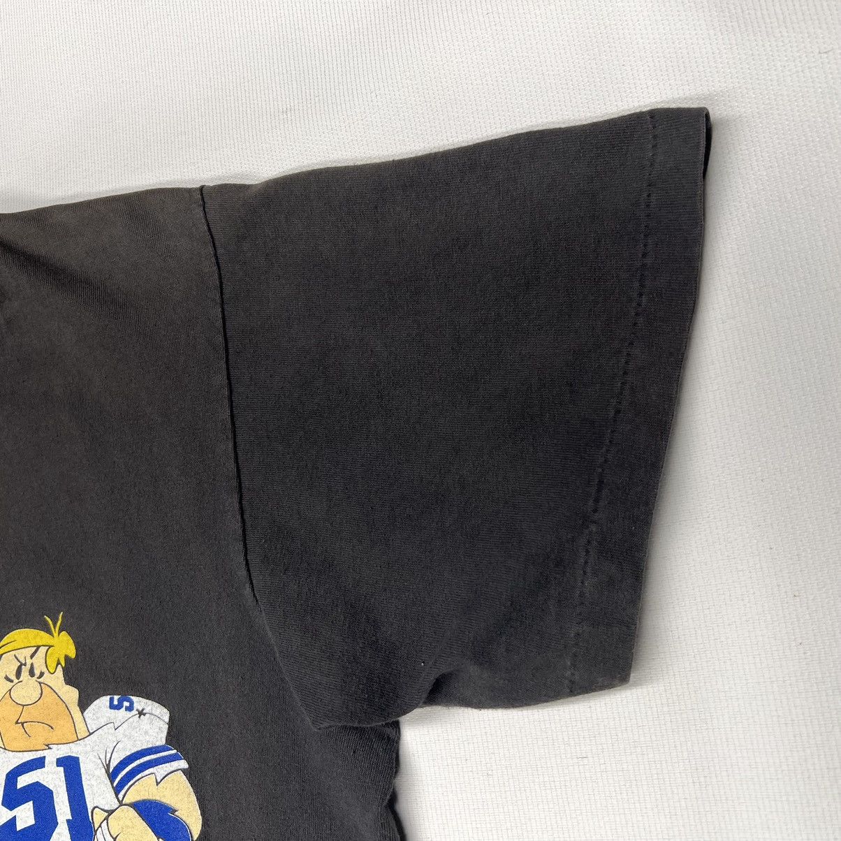 Vintage VTG Dallas Cowboys Flintstones Tee Shirt Black NFL Cartoon Size US L / EU 52-54 / 3 - 10 Thumbnail