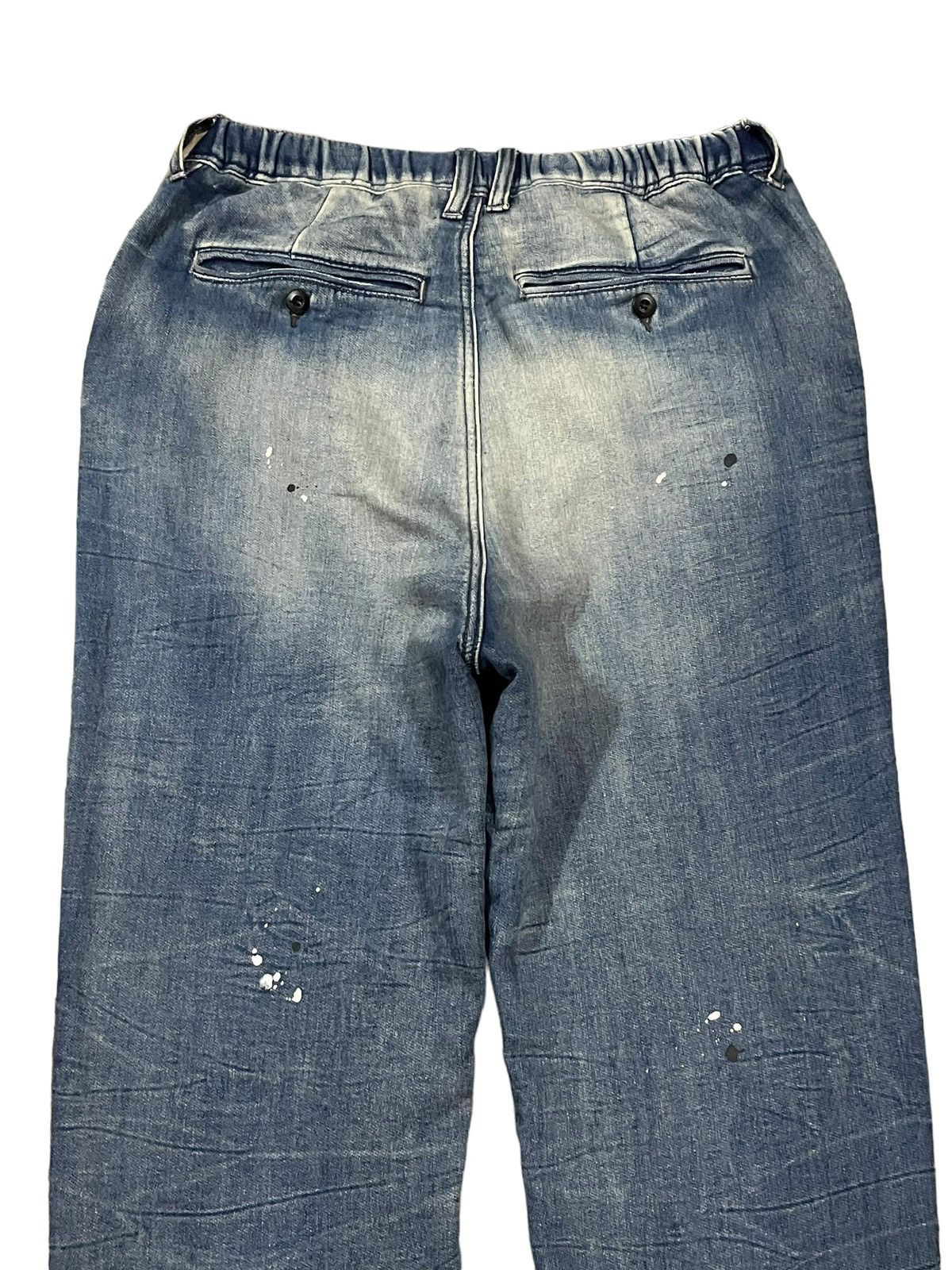 Japanese Brand Oblekt Japan Paint Splatter Ezy Denim Style Distressed Pants Size US 31 - 7 Thumbnail