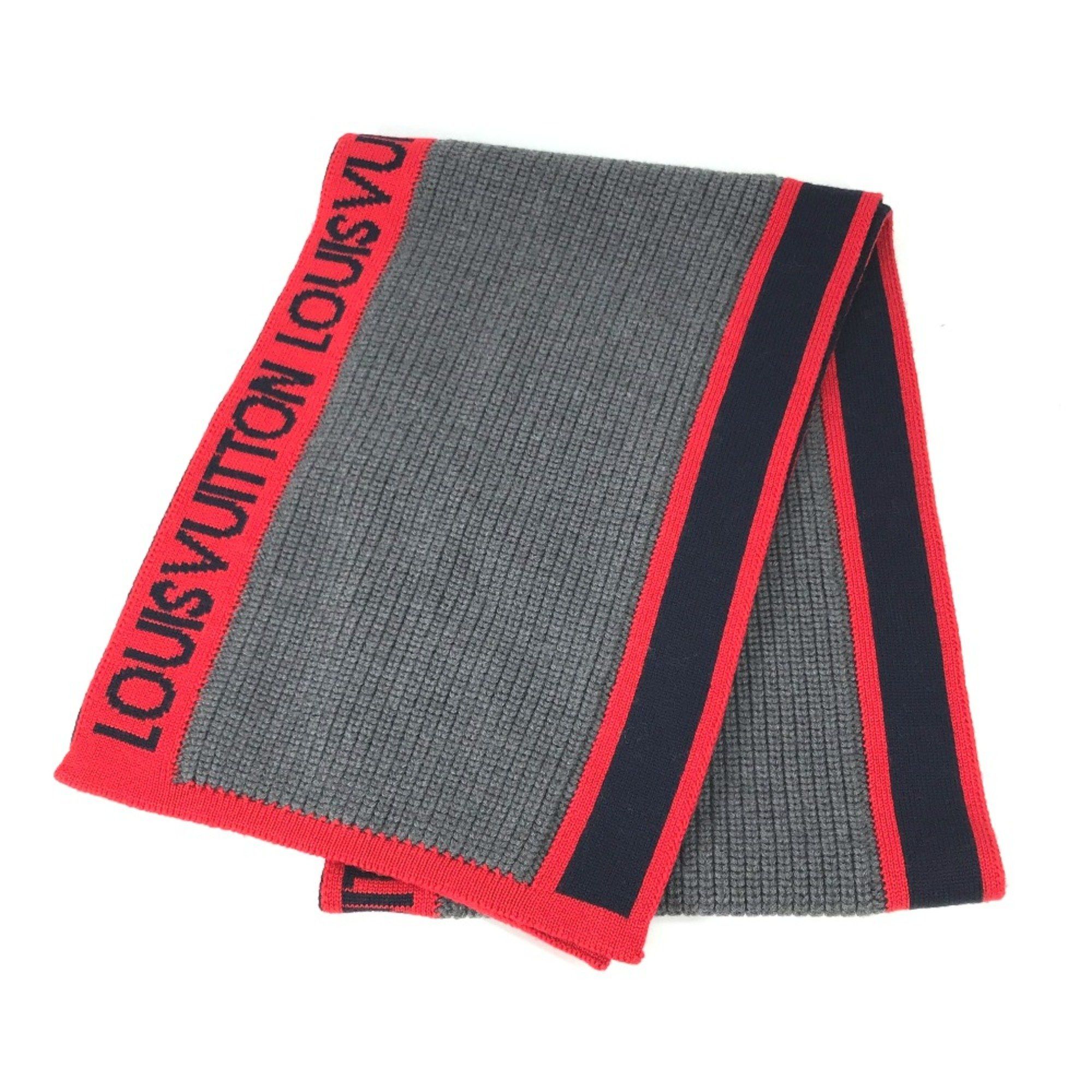 Louis Vuitton Louis Vuitton M71255 Scarf gray Red Size ONE SIZE - 1 Thumbnail