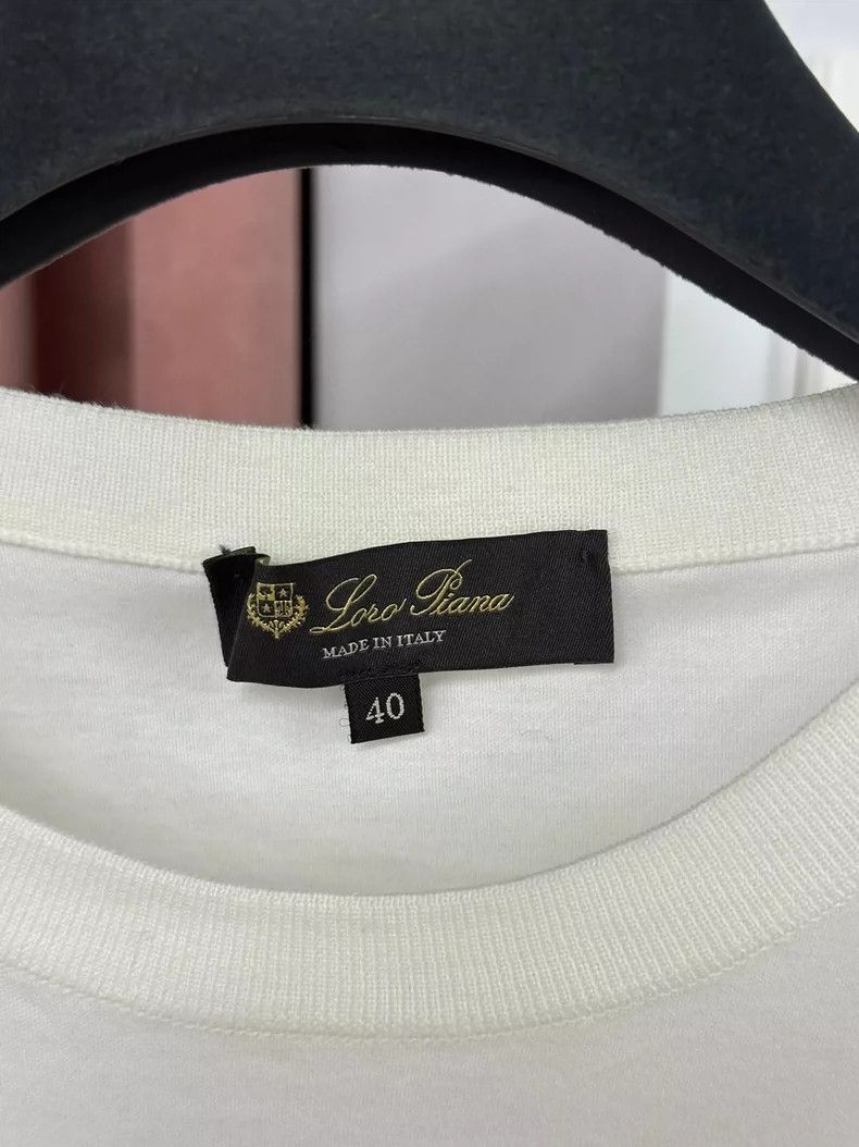 Loro Piana LORO PIANA White T-shirt Size M / US 6-8 / IT 42-44 - 3 Thumbnail