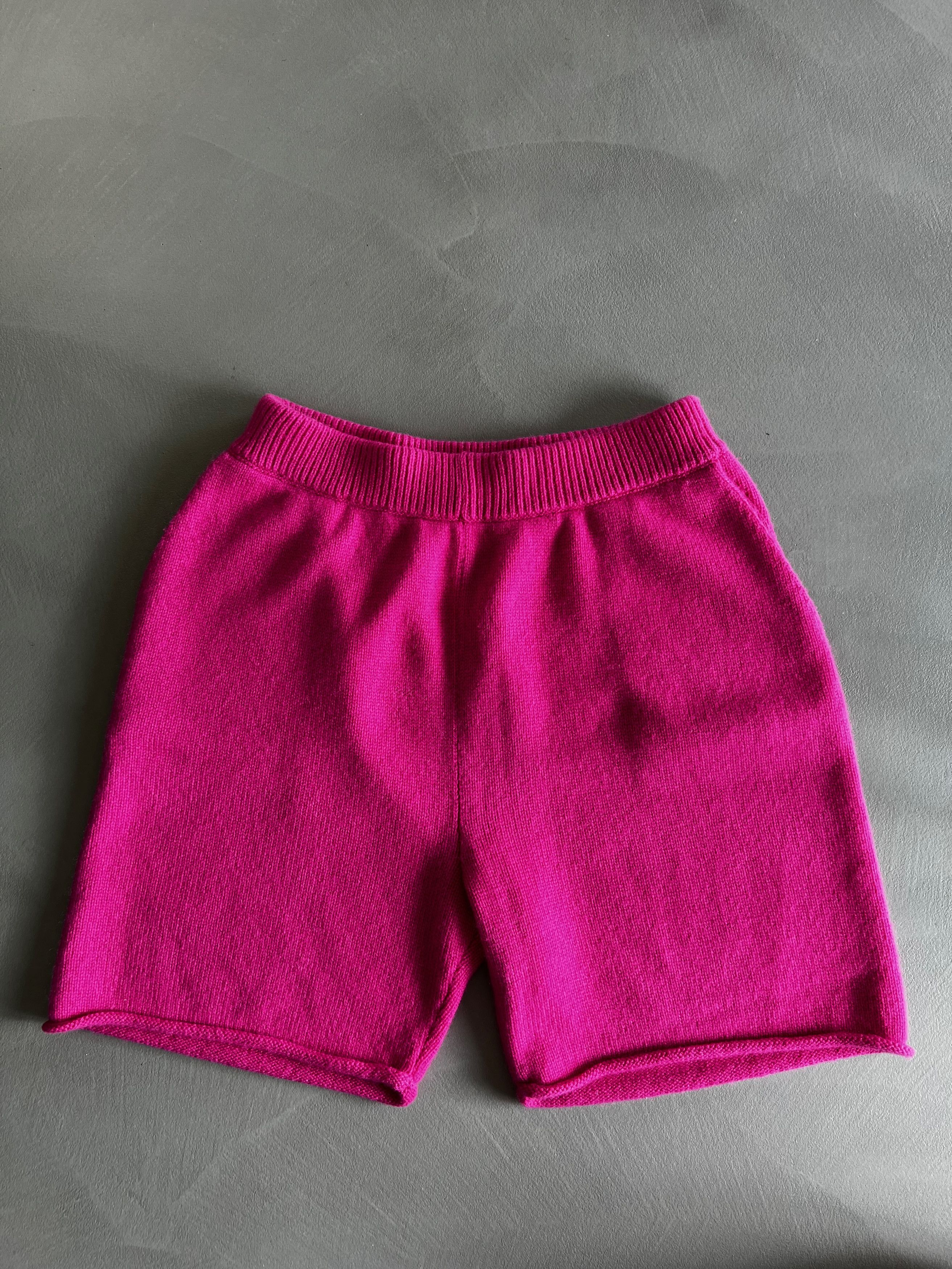 The Elder Statesman The Elder Statesman Pink Cashmere Drawstring Shorts, Size M Size US 32 / EU 48 - 1 Thumbnail