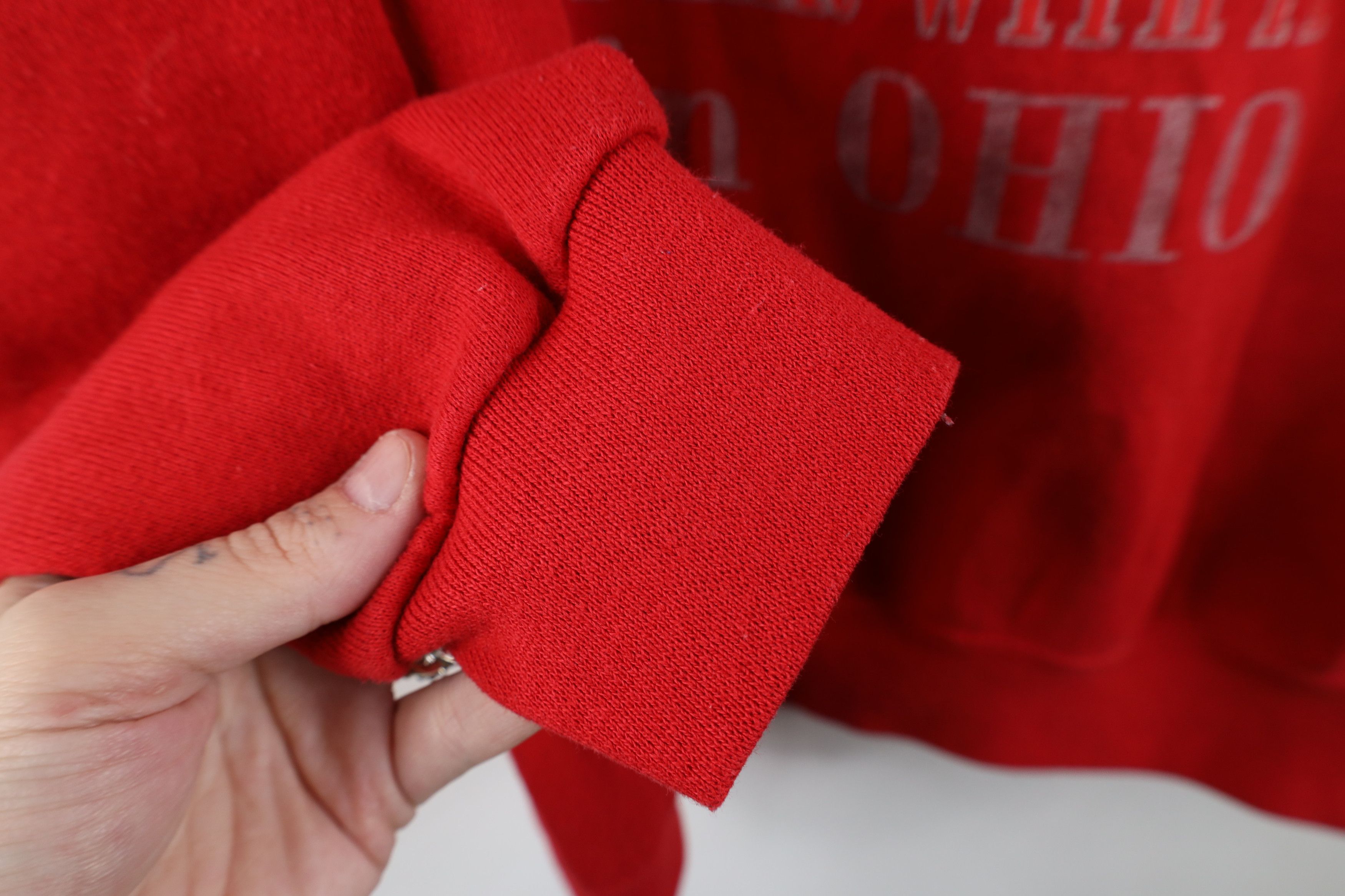 Vintage Vintage 90s Streetwear Christmas Ohio Sweatshirt USA Red Size L / US 10 / IT 46 - 7 Thumbnail