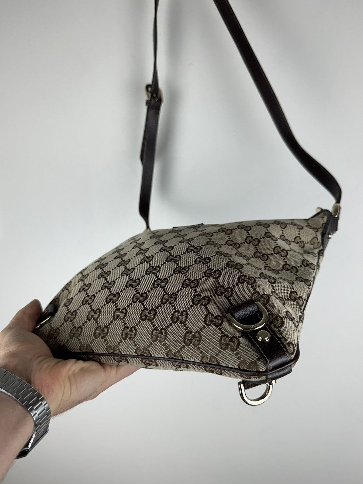 Gucci Luxury shoulder messenger bag Gucci Abbey GG original item Size ONE SIZE - 6 Thumbnail