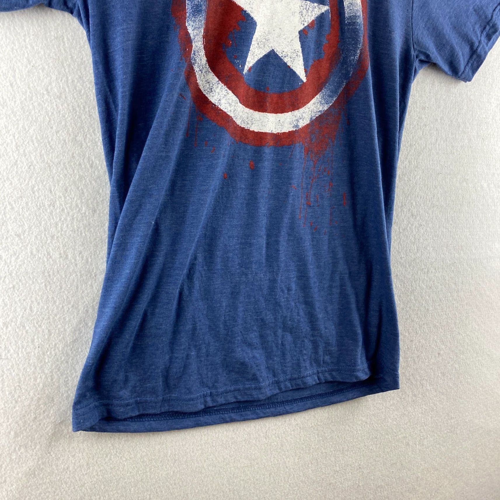 Vintage Marvel Captain America Shirt Mens S Blue Short Sleeve Graphic Print Casual Size US S / EU 44-46 / 1 - 5 Thumbnail