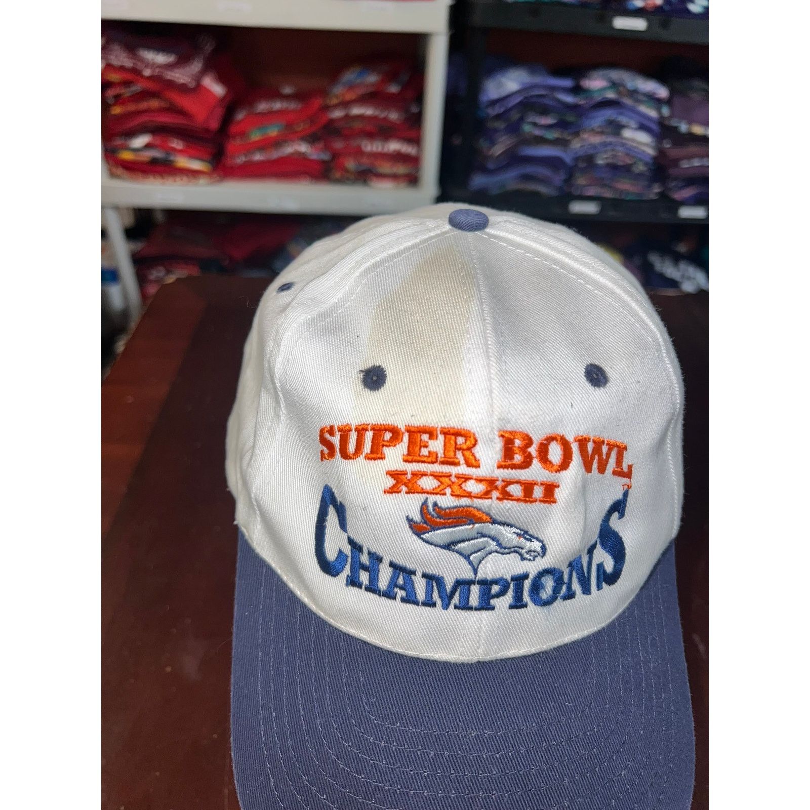 Vintage Vintage Denver Broncos Super Bowl Snapback Hat 32 Stained Size ONE SIZE - 3 Thumbnail