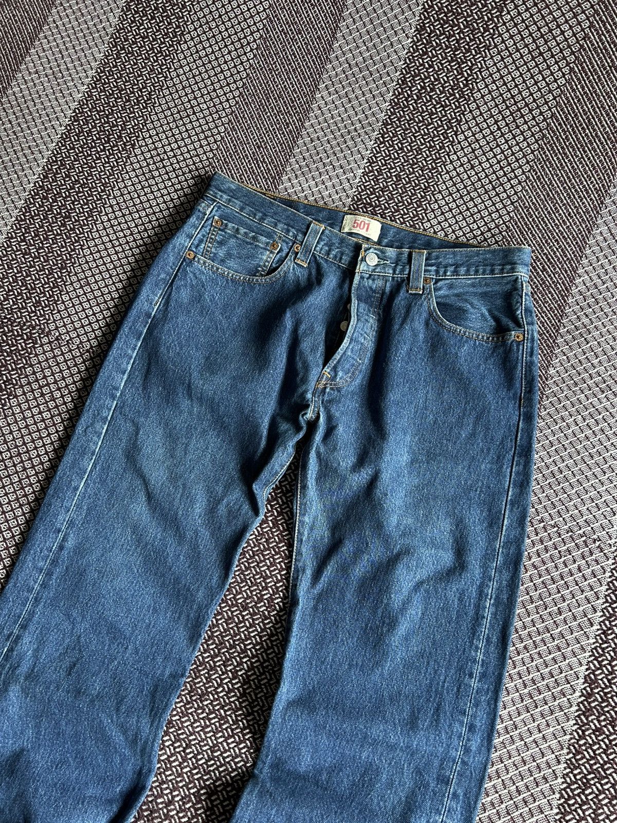Levi's × Vintage Vintage Levis 501 Distressed Jeans Baggy Fit Size 34 X 32 Size US 34 / EU 50 - 8 Thumbnail