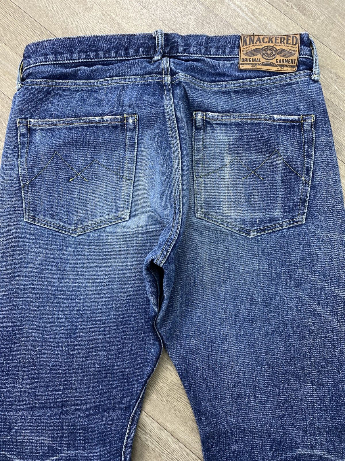 Japanese Brand Knackered Japan Distressed Selvedge Raw Denim Faded Jeans Size US 34 / EU 50 - 18 Thumbnail