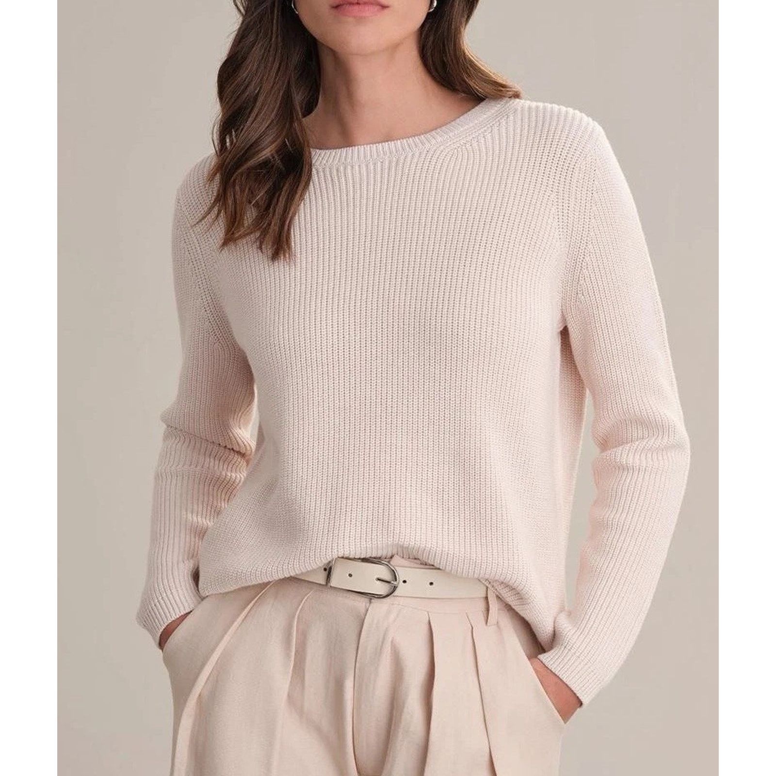 Anonymous Ism Womens 525 Sweater Crew Neck Size Large 100% Cotton A001462 Size L / US 10 / IT 46 - 1 Thumbnail