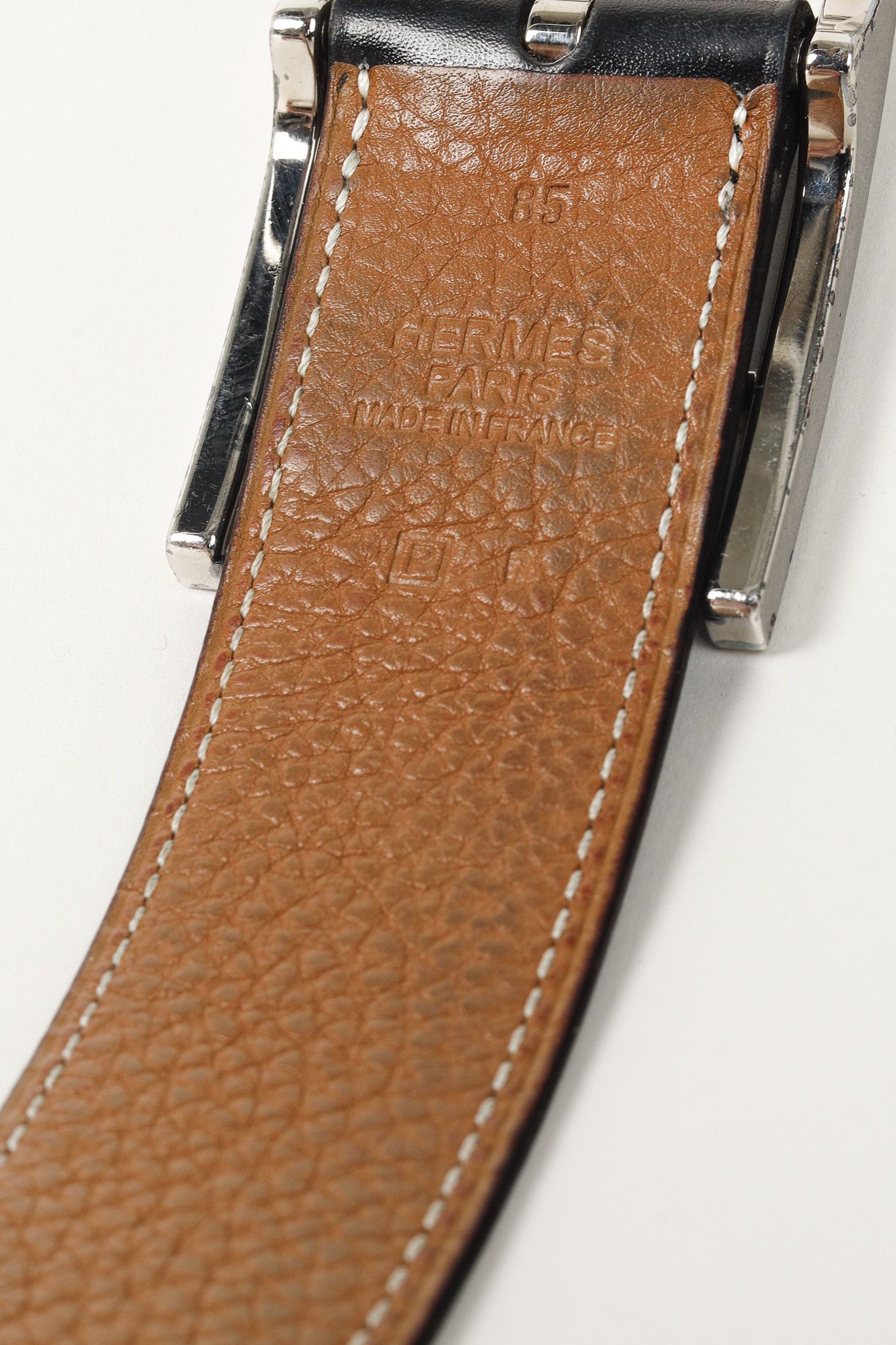 Hermes Hermes Quentin Black Brown Noir Gold Reversible Belt Size ONE SIZE - 5 Thumbnail