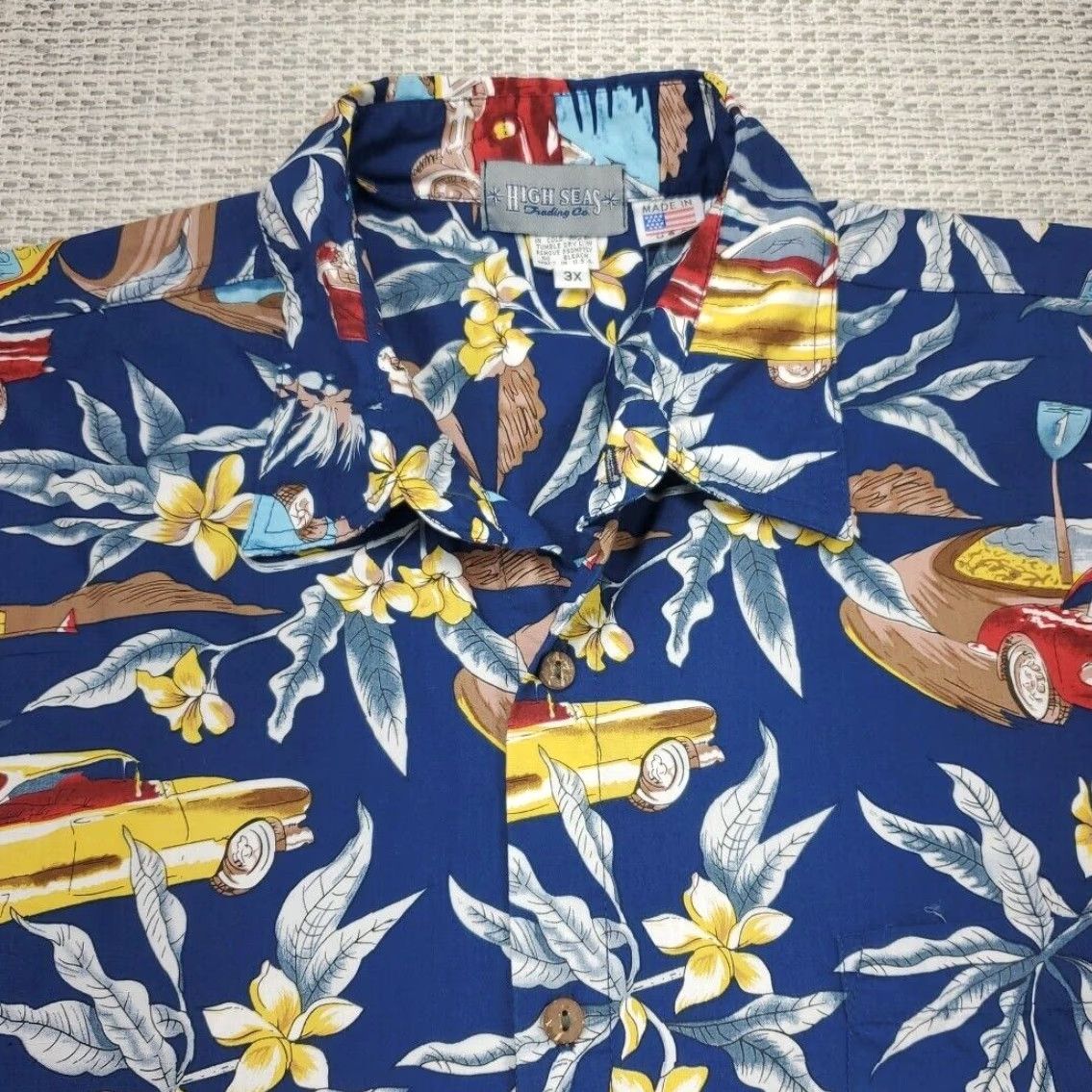Vintage VINTAGE High Seas Trading Co Shirt Mens 3XL USA Mels Cafe Malibu Corvette Nomad Casual Camp Shirt Button-Up Short Sleeve Washington? Size US XXL / EU 58 / 5 - 5 Thumbnail