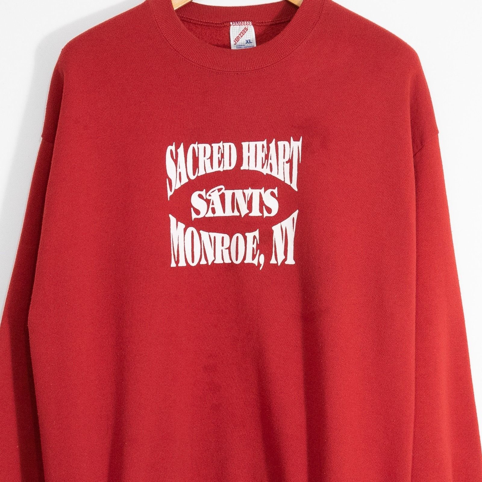 Vintage Vintage 90s Sacred Heart Saints Sweatshirt Mens XL - Monroe Size US XL / EU 56 / 4 - 2 Thumbnail