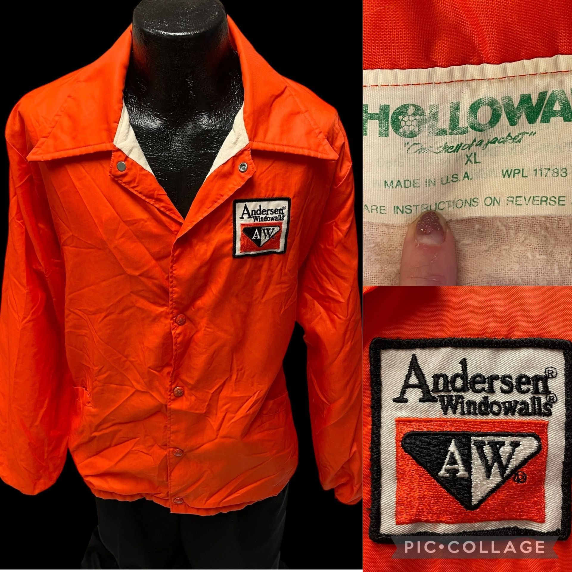 Other Vtg Holloway Snap Windbreaker ANDERSON WINDOWALLS Jacket Size US XL / EU 56 / 4 - 1 Thumbnail