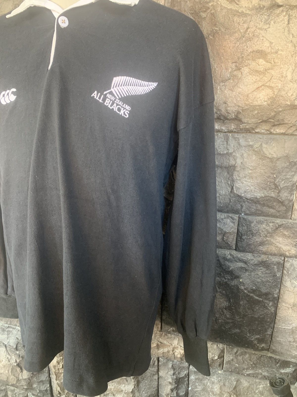 Canterbury of New Zealand × Vintage Vintage 90s Canterbury Of New Zealand All Blacks Rugby Shirt Size US L / EU 52-54 / 3 - 4 Thumbnail