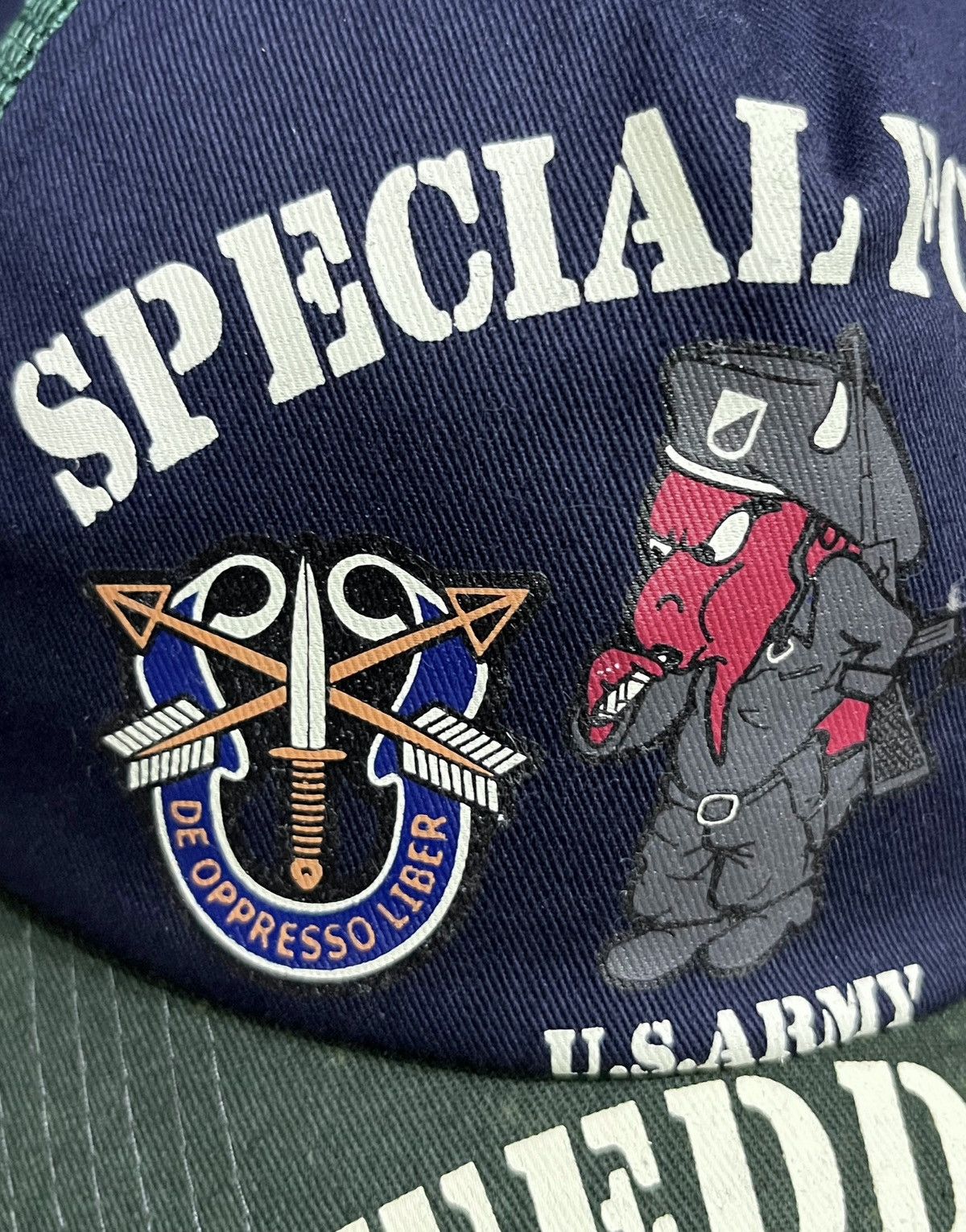 Tedman 🔥Vintage TEDMAN ARMY SPECIAL FORCE Hybrid Trucker Snapback Size ONE SIZE - 11 Thumbnail