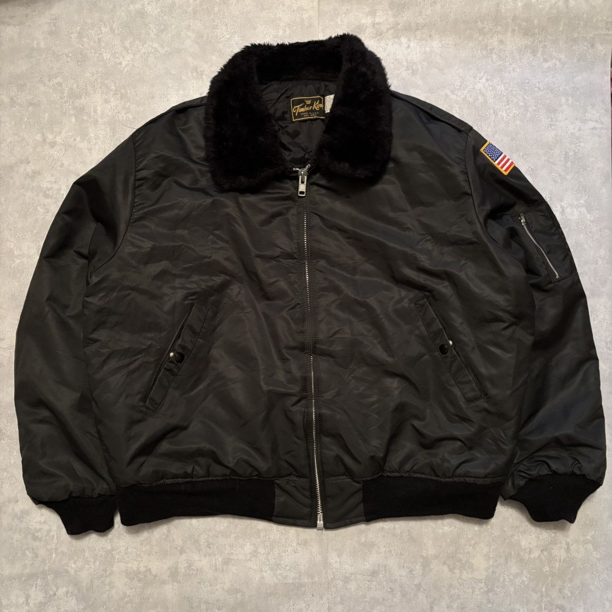 Vintage Vintage Timber King Fur Bomber Jacket 💋 Size US XL / EU 56 / 4 - 1 Thumbnail