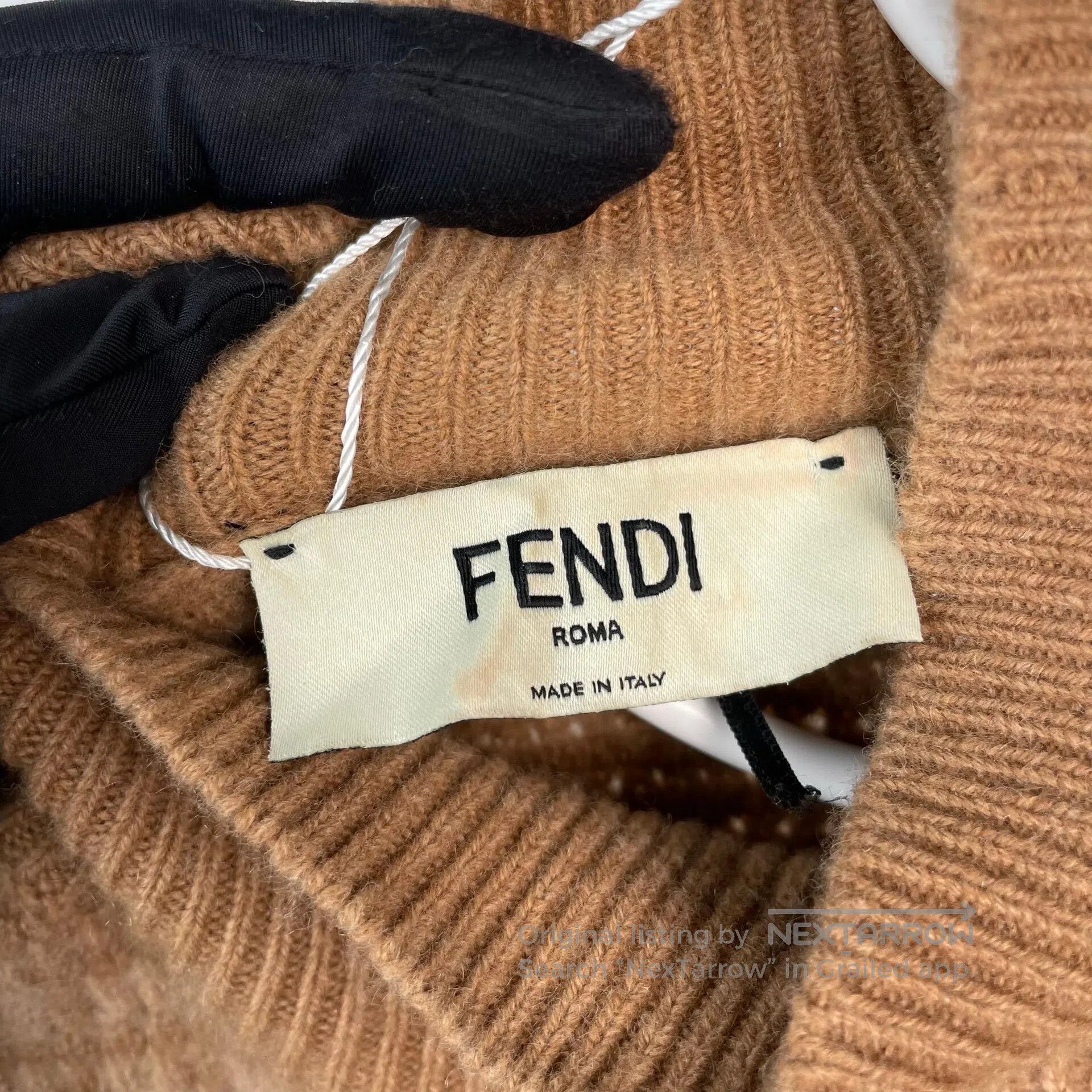 Fendi FENDI Caramel Brown Cashmere Half High Neck Full Print Lon Size XS / US 0-2 / IT 36-38 - 8 Thumbnail