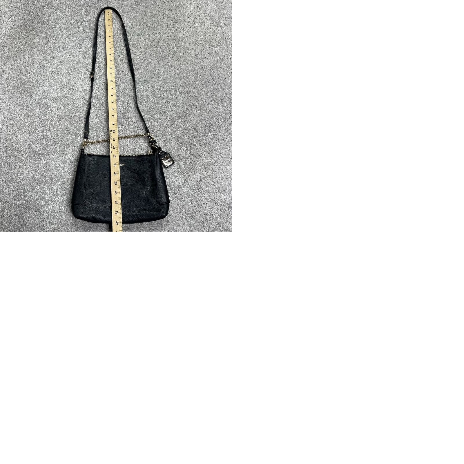 Henri Bendel Henri Bendel Black Pebbled Leather Crossbody Shoulder Bag Zip Top Purse Size M / US 6-8 / IT 42-44 - 10 Thumbnail
