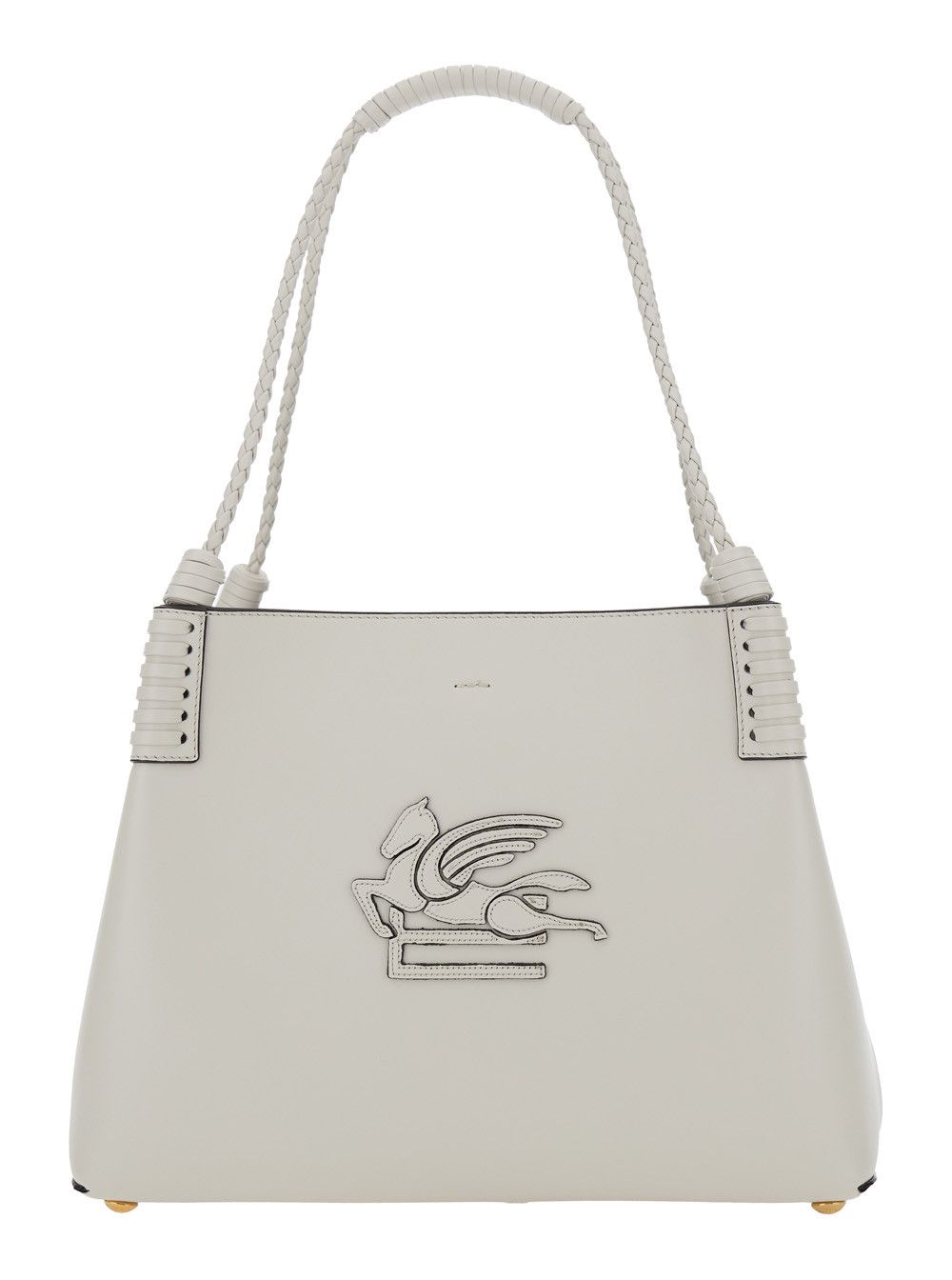 Etro 'Libra Small' White Shoulder Bag with Maxi Logo on the Front in Leather Woman Size ONE SIZE - 1 Thumbnail