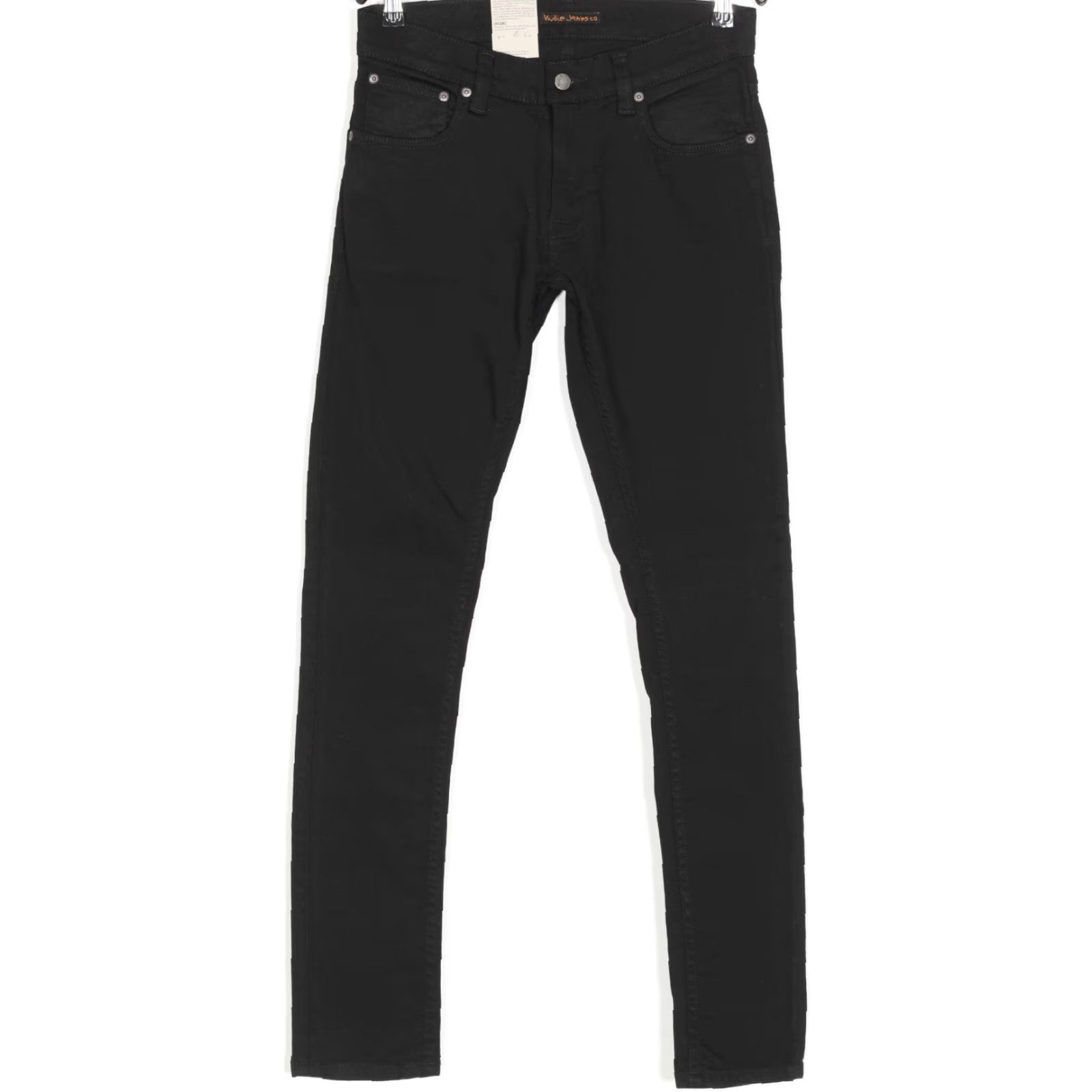 Nudie Jeans NUDIE JEANS Slim Skinny Jeans Men 29/32 Black DZ8025 Tight Terry Everblack 5-Pocket Denim Elastaan Cotton Zip Rise Mid 10-12in W29 L32 Size US 29 - 2 Thumbnail