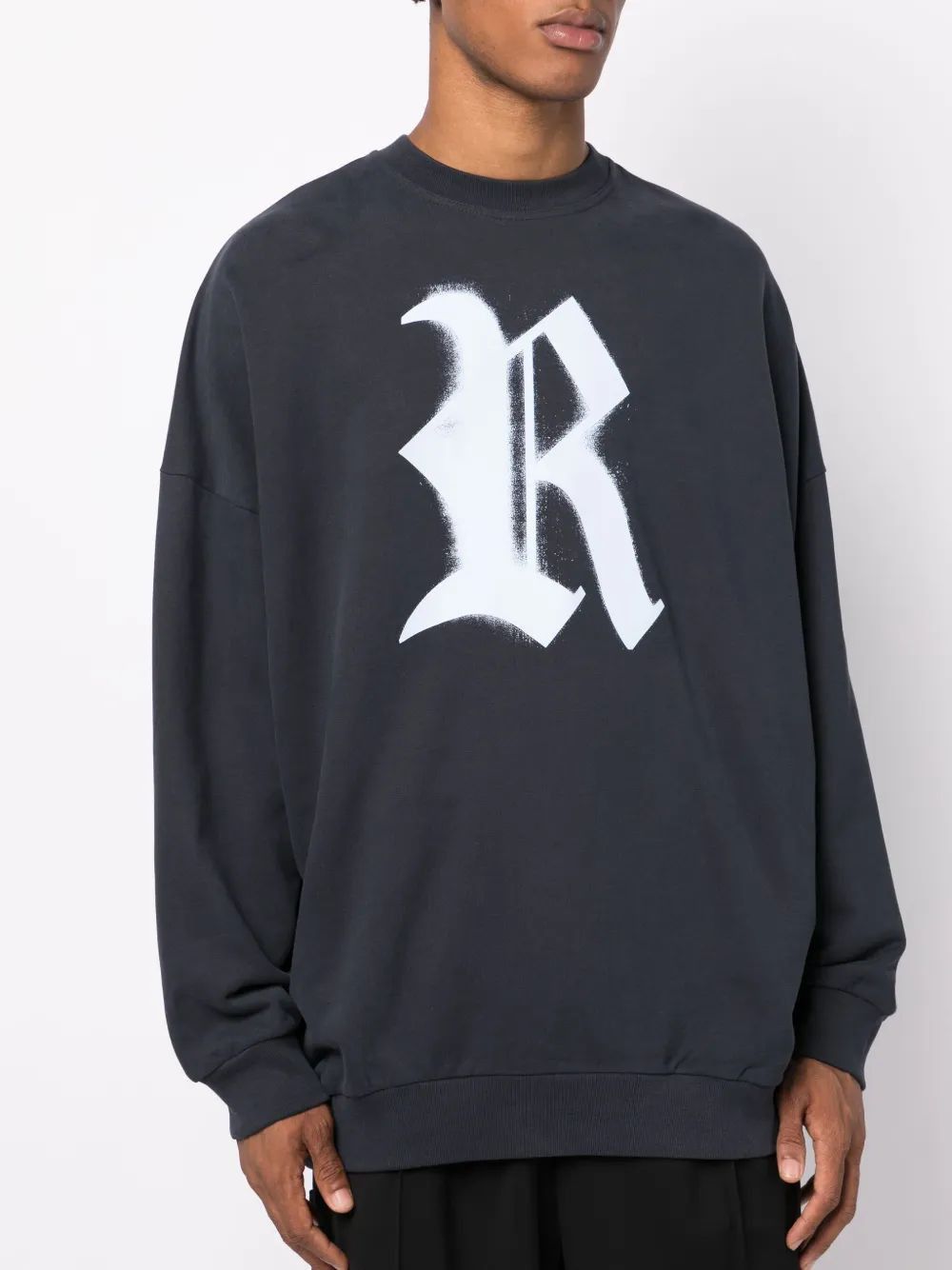 Raf Simons CC000021 Logo Print Sweatshirt in Black Size US S / EU 44-46 / 1 - 1 Thumbnail